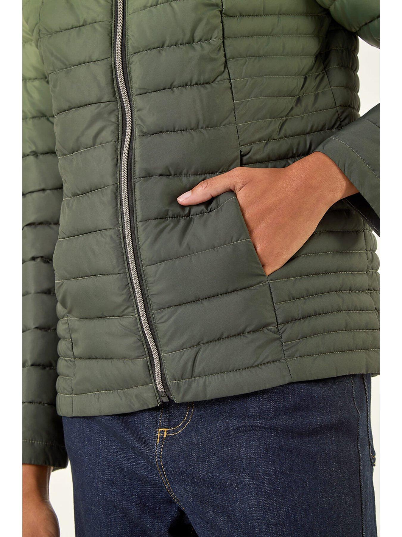  image of roman-ombre-funnel-padded-coat-green