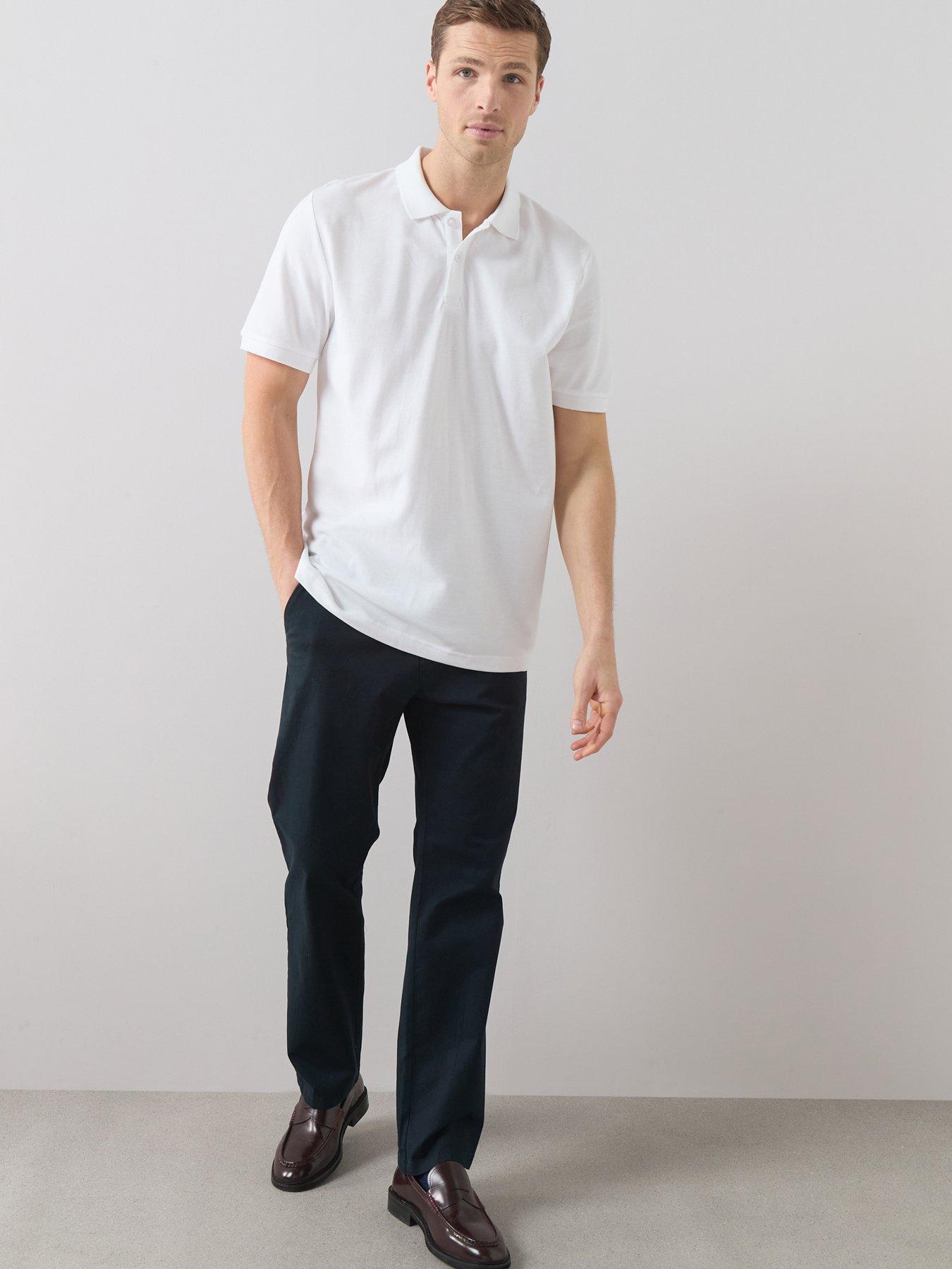 Image 5 of 6 of The Very Collection Pure Cotton Pique Polo Top - White