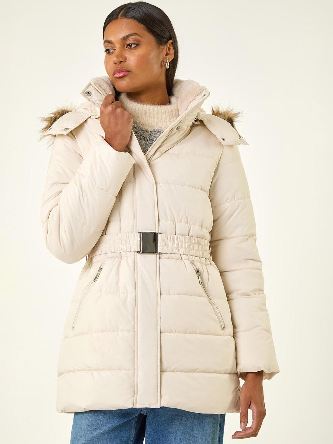 roman-faux-fur-padded-belt-coat-beige