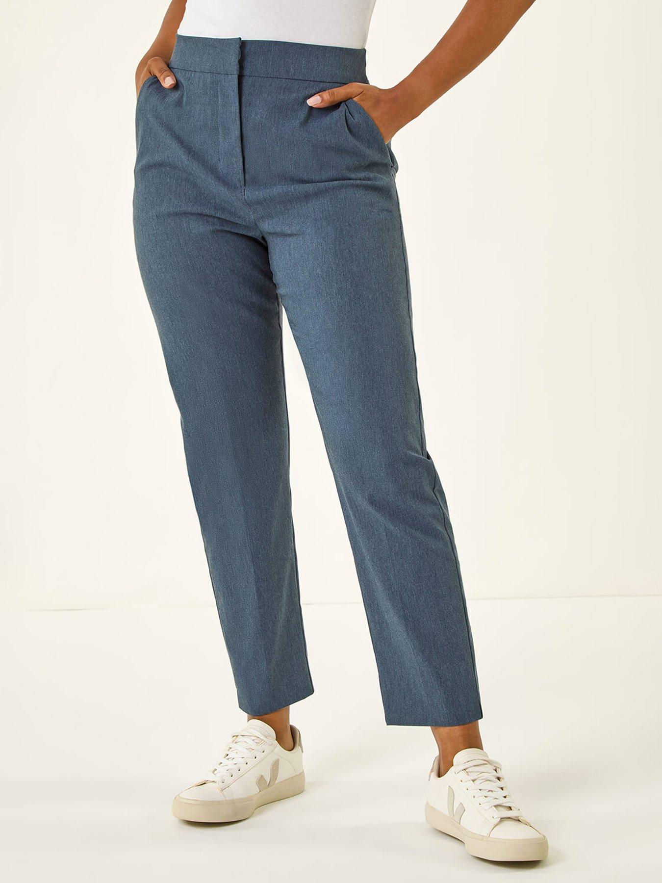 undefined Petite Bengaline Smart Stretch Trouser - Blue