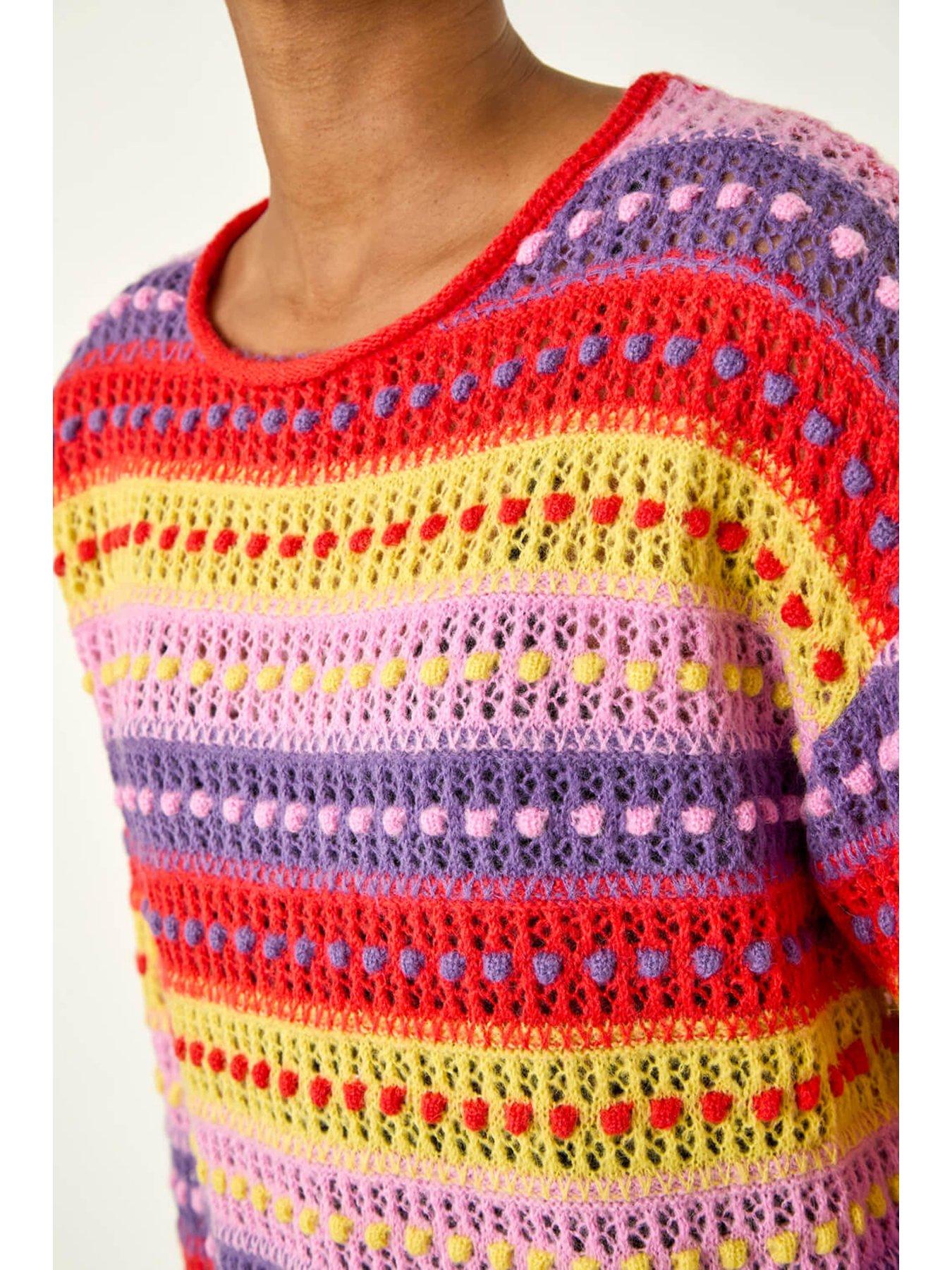 Image 5 of 5 of Roman Bobble Knit Stripe Jumper - Red