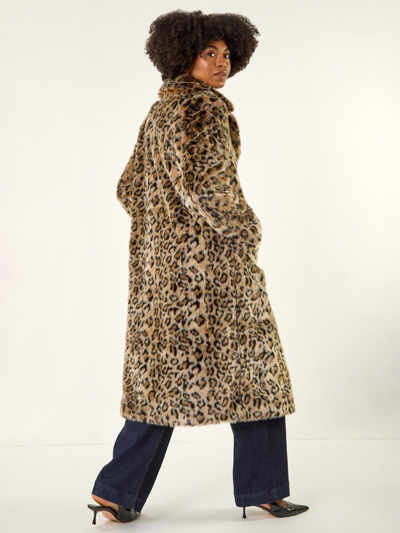  image of roman-premium-animal-faux-fur-coat-brown