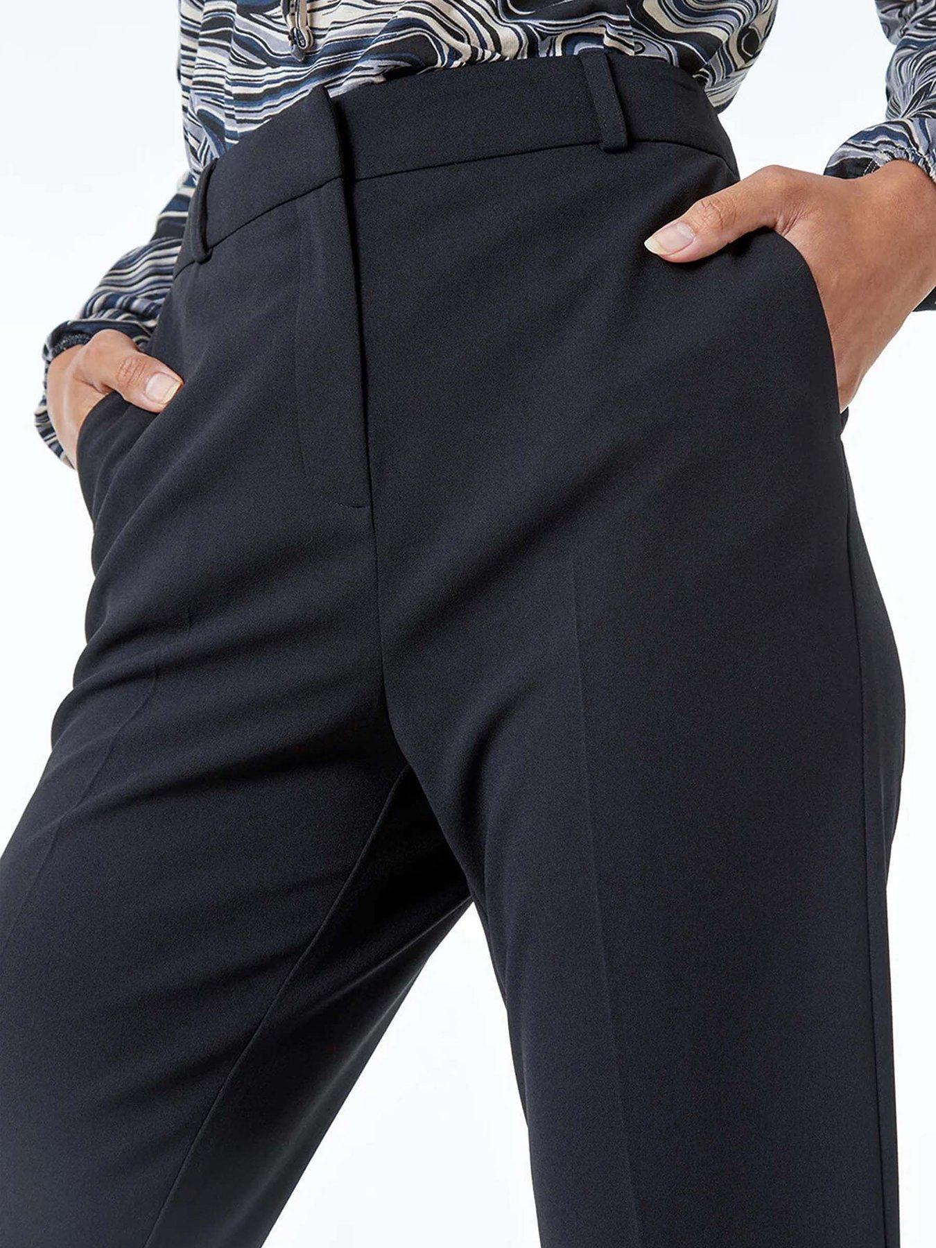 Image 5 of 5 of Roman Short Bootcut Stretch Trousers - Black