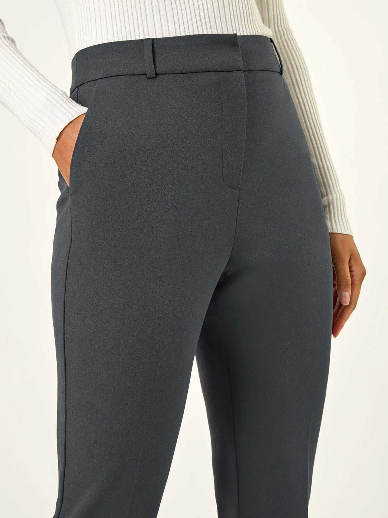 Image 5 of 5 of Roman Short Bootcut Stretch Trousers - Grey