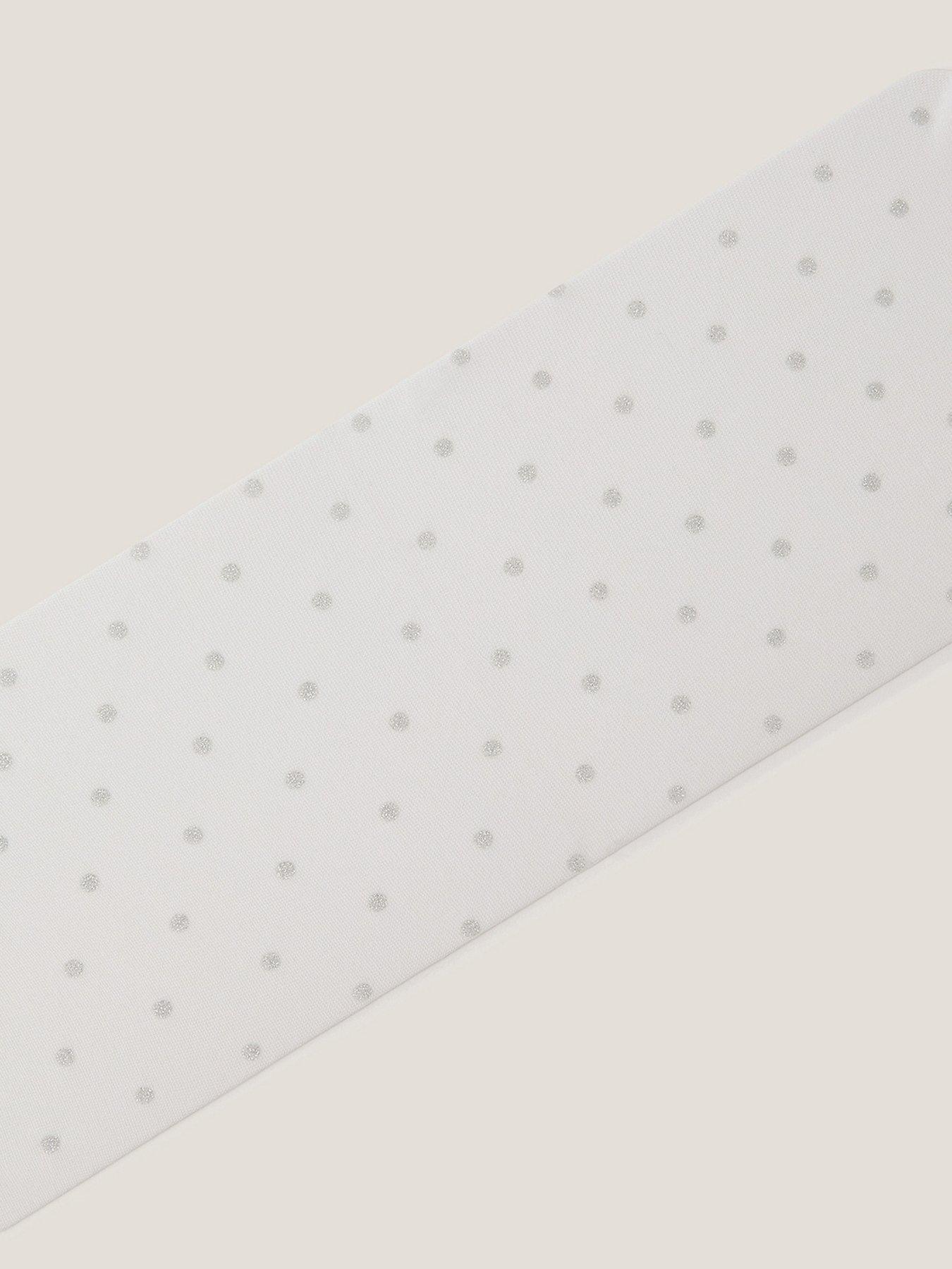 Image 3 of 3 of Monsoon Girls Glitter Spot Tights - Silver