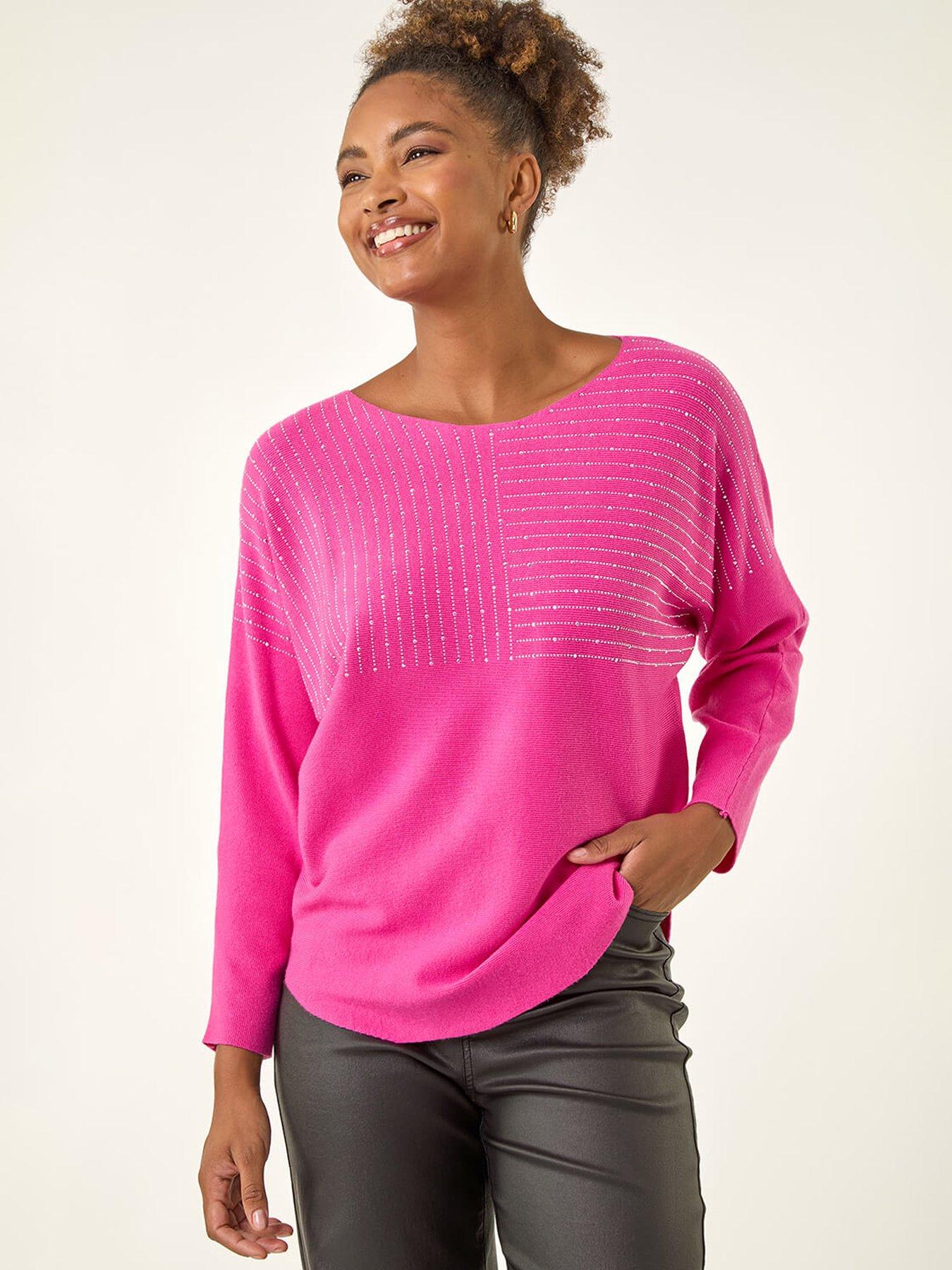  image of roman-embellished-stripe-knit-jumper-yellow
