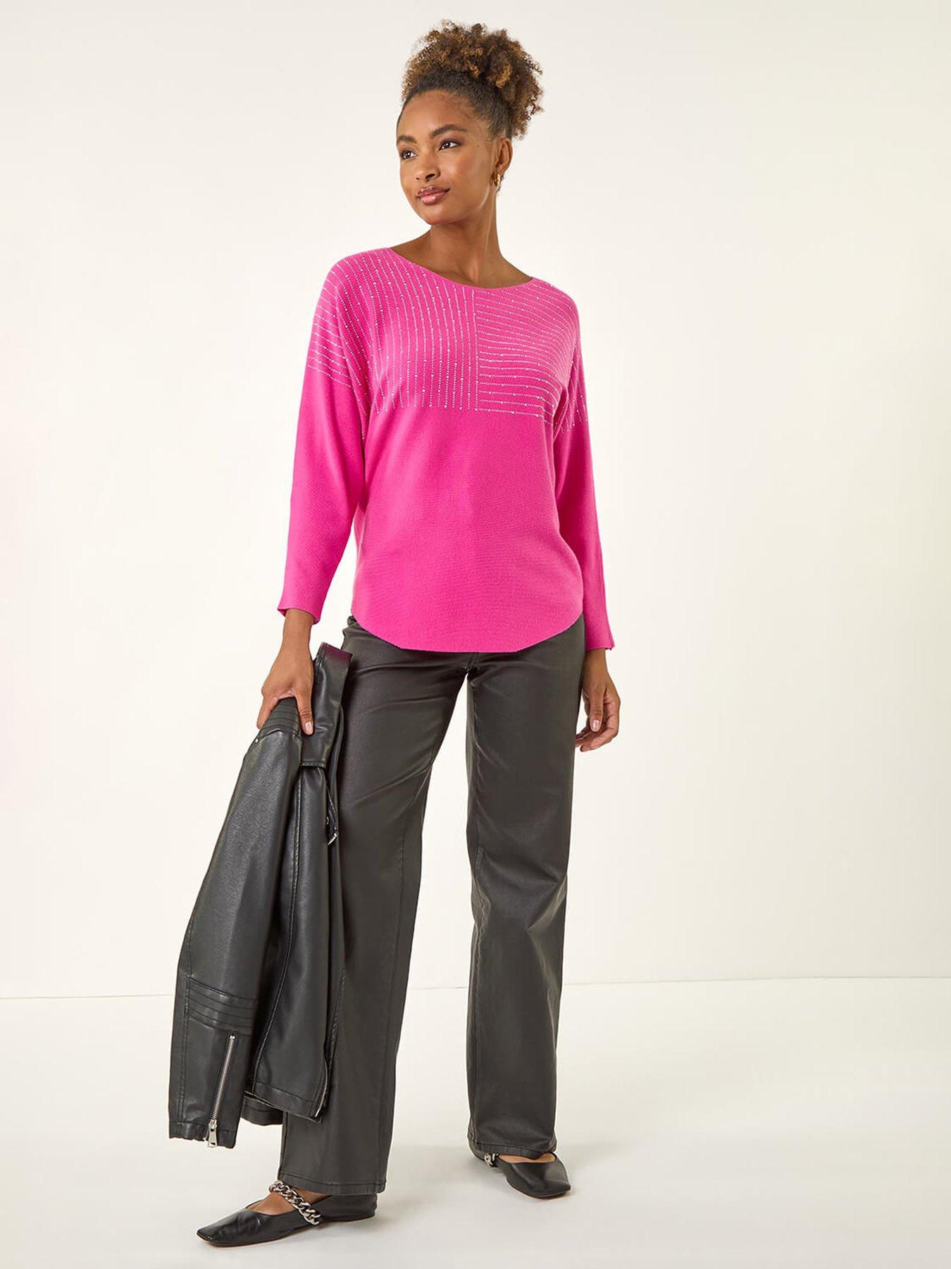  image of roman-embellished-stripe-knit-jumper-yellow