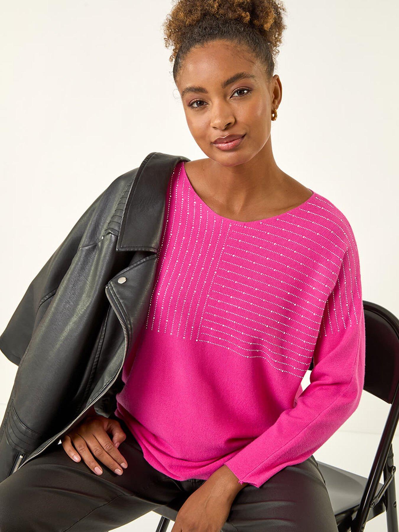  image of roman-embellished-stripe-knit-jumper-yellow