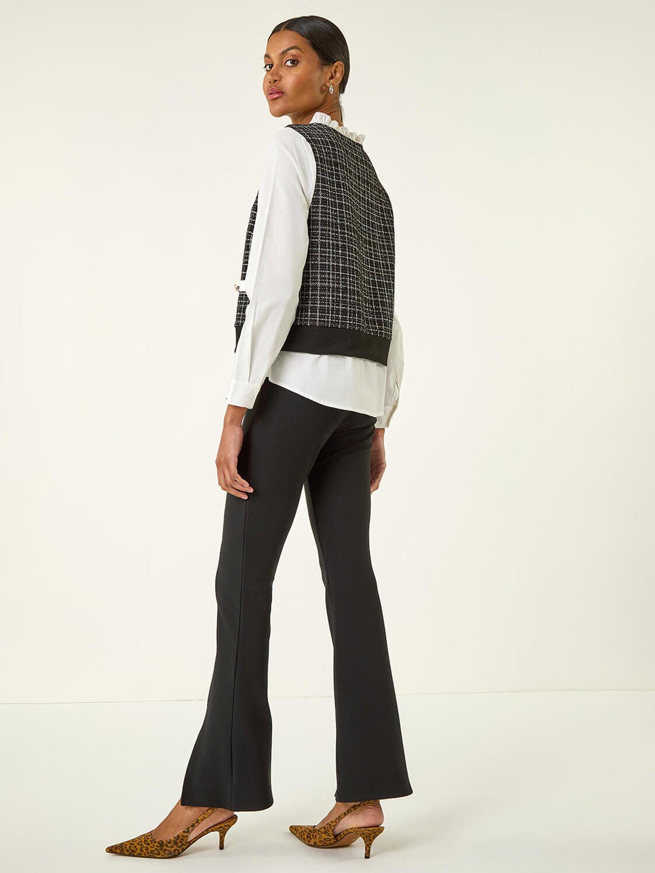 Image 2 of 5 of Roman Boucle Top &amp; Shirt - Black