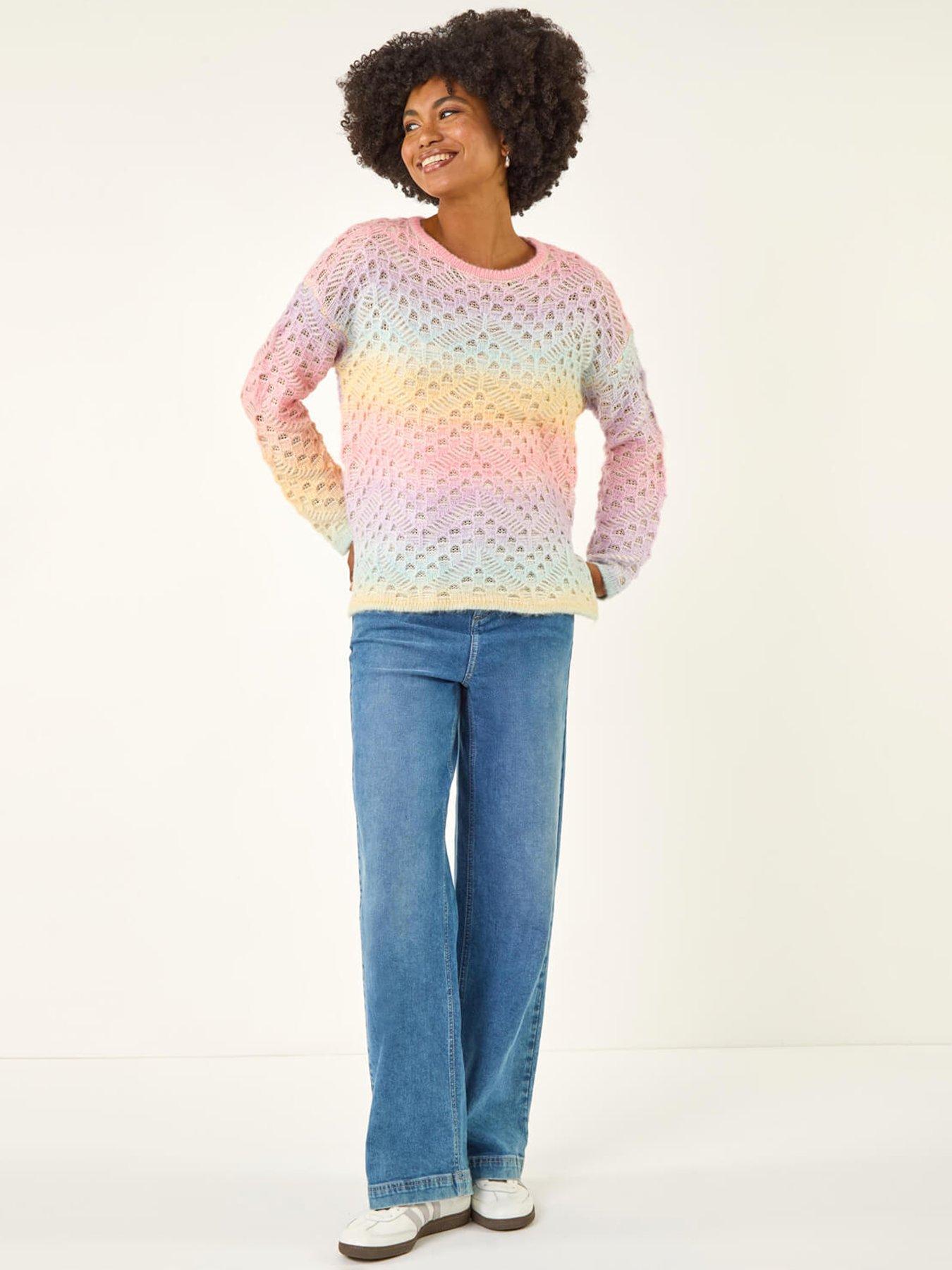 Image 3 of 5 of Roman Ombre Rainbow Knit Jumper - Multi