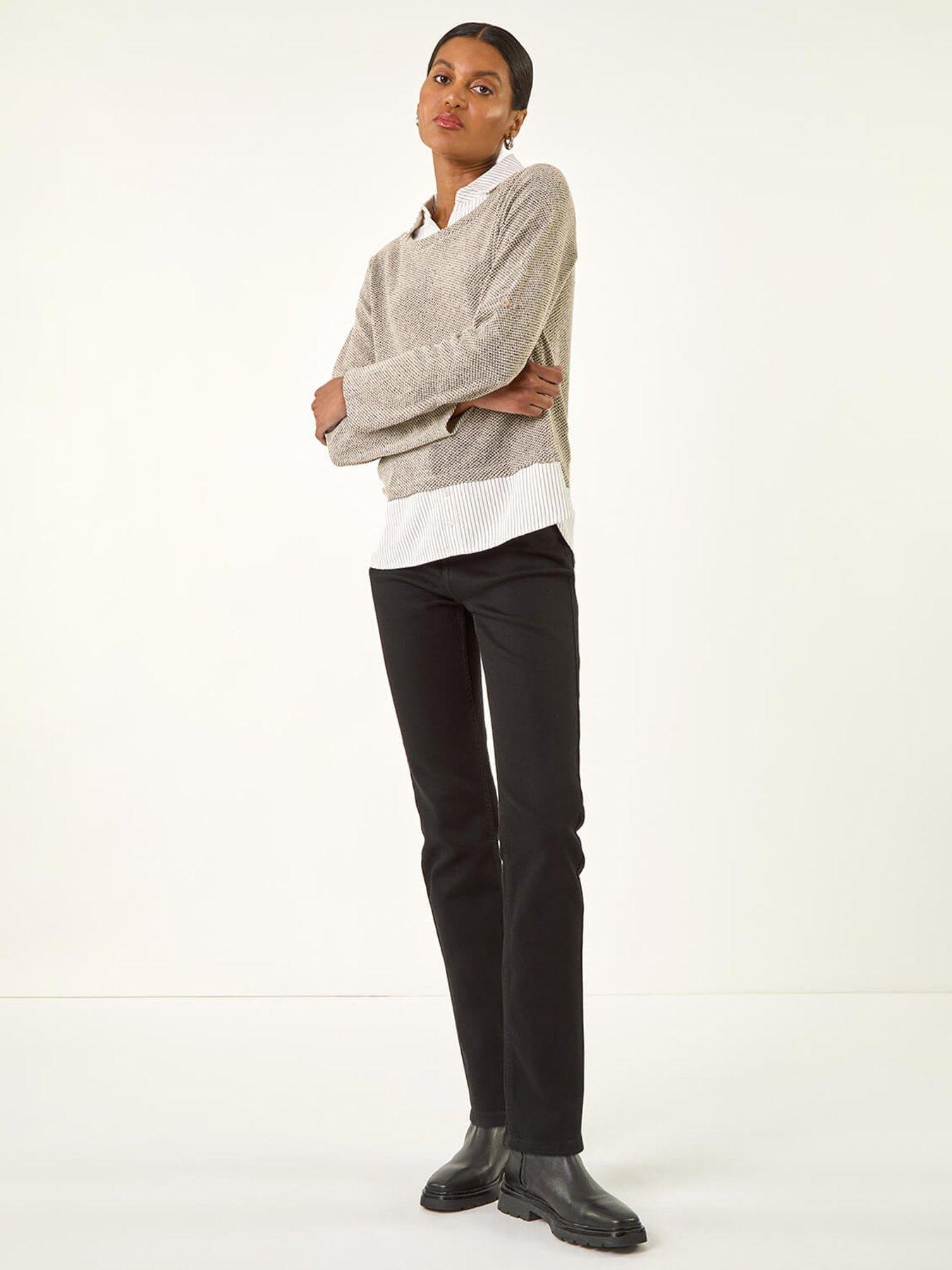 Image 3 of 5 of Roman Textured Snit Mock Shirt - Beige
