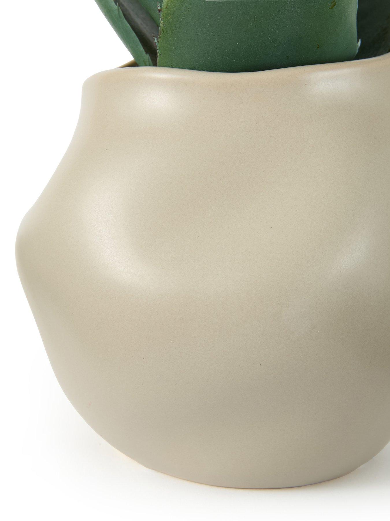  image of very-home-30cm-aloe-absract-beige-ceramic-pot