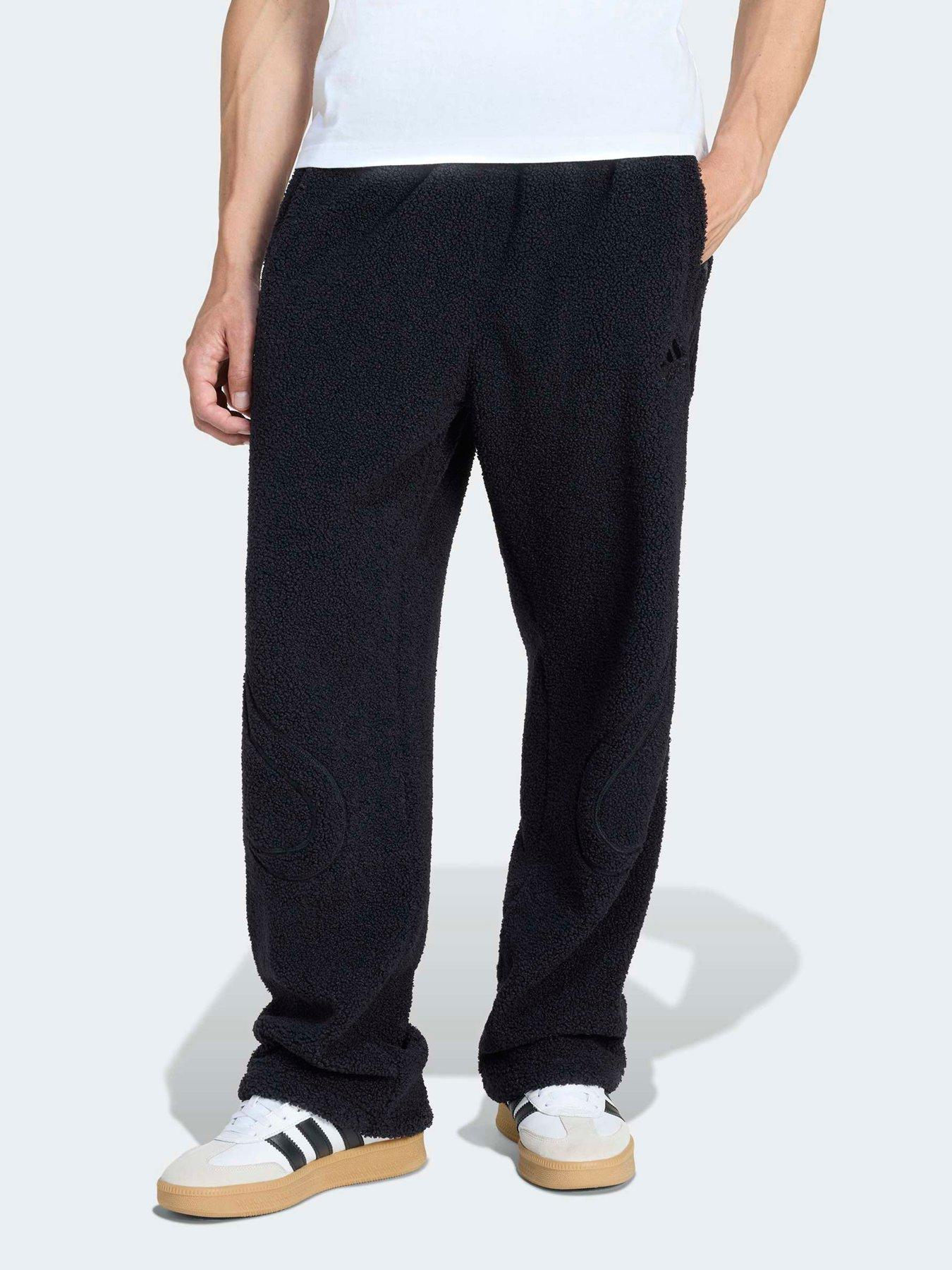 adidas Originals Mens Teamgeist Borg Track Bottoms - Black