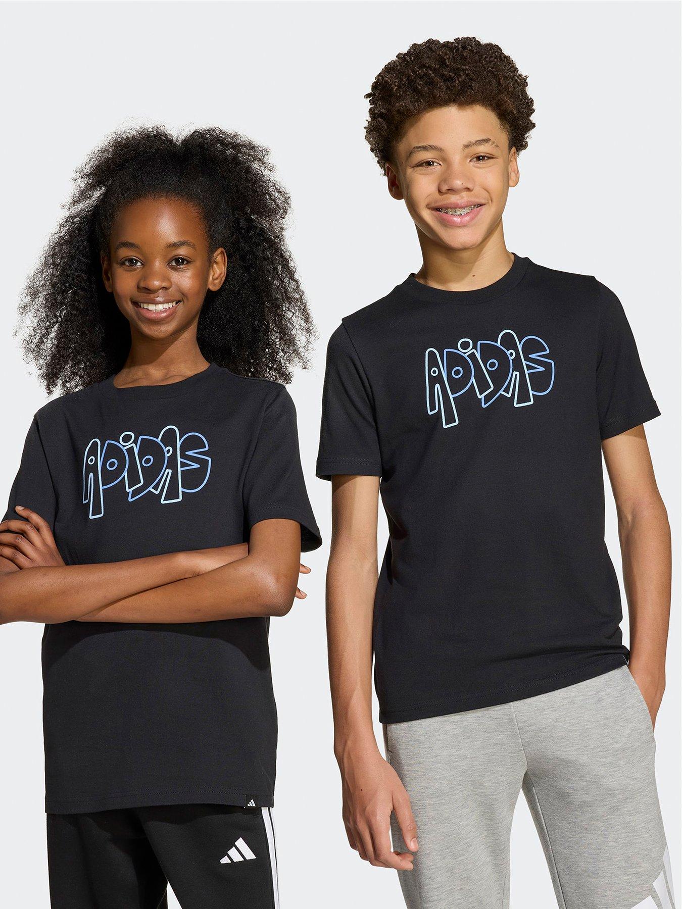 adidas Originals Junior Unisex Graphic T-Shirt- Black
