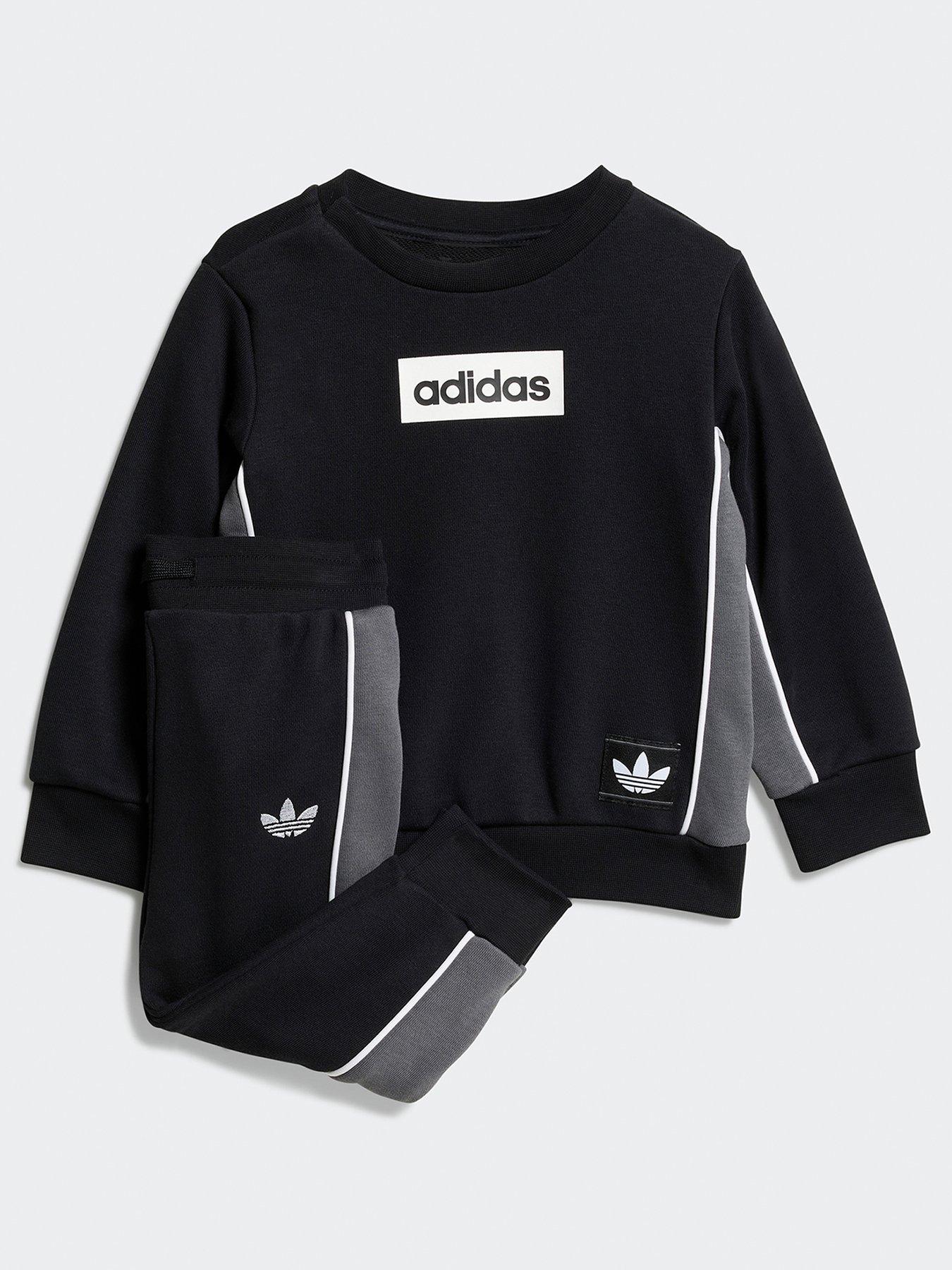 Image 1 of 5 of adidas Originals Infant Unisex Crew Set Kids - Black