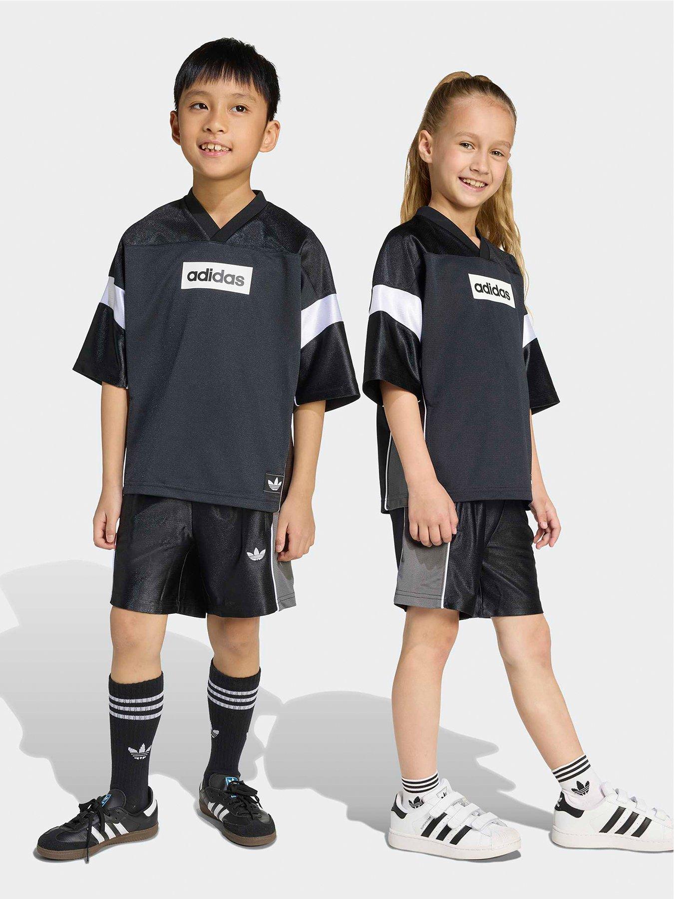 adidas Originals Kids Unisex Short Tee Set - Black