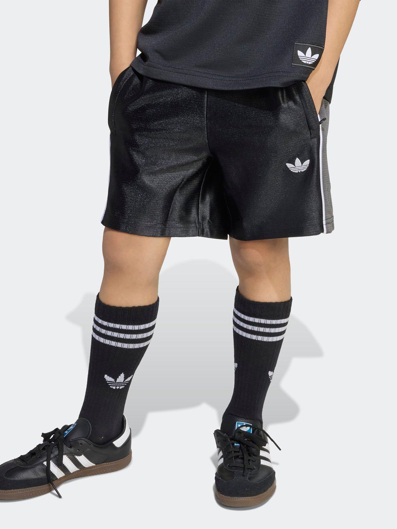  image of adidas-originals-kids-unisex-short-tee-set-black