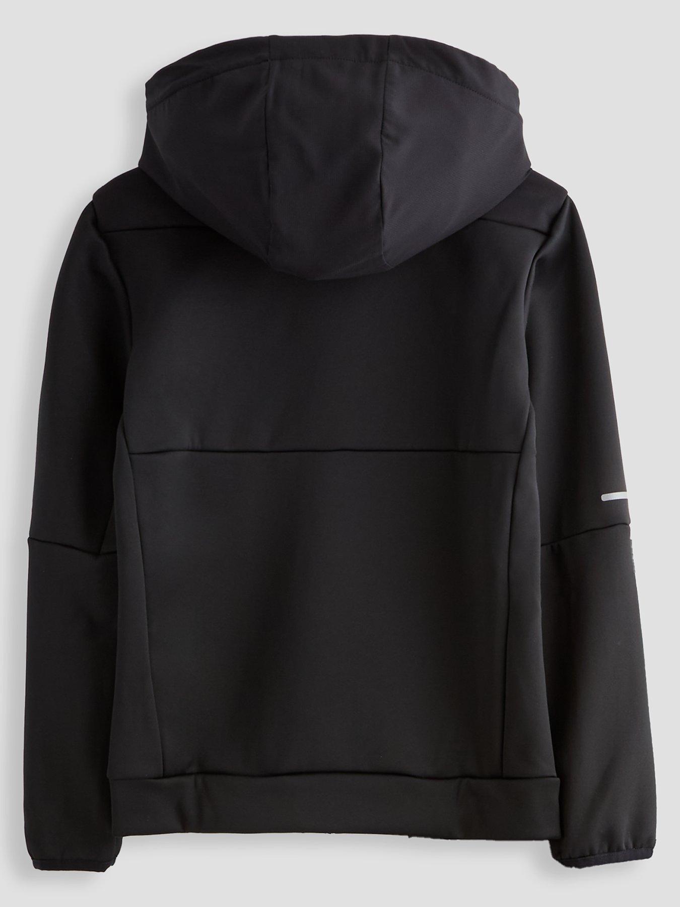 back image of adidas-originals-junior-boys-climawarm-tracksuit-top-black