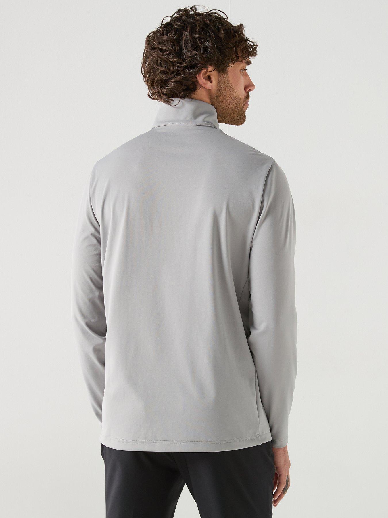  image of lyle-scott-golf-mens-core-quarter-zip-midlayer-grey