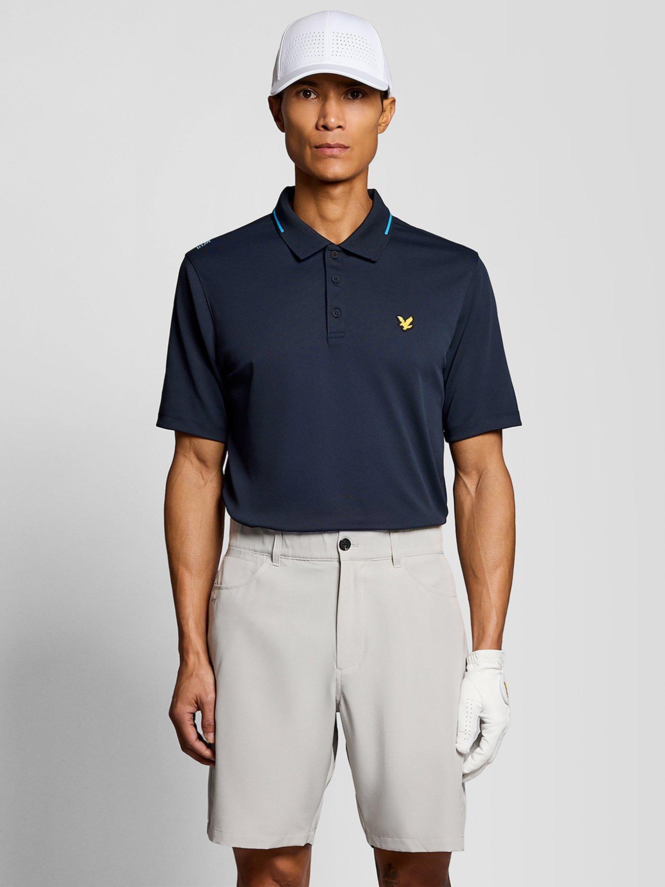 Lyle & Scott Golf Mens 1874 Tipped Tech Polo Shirt - Navy