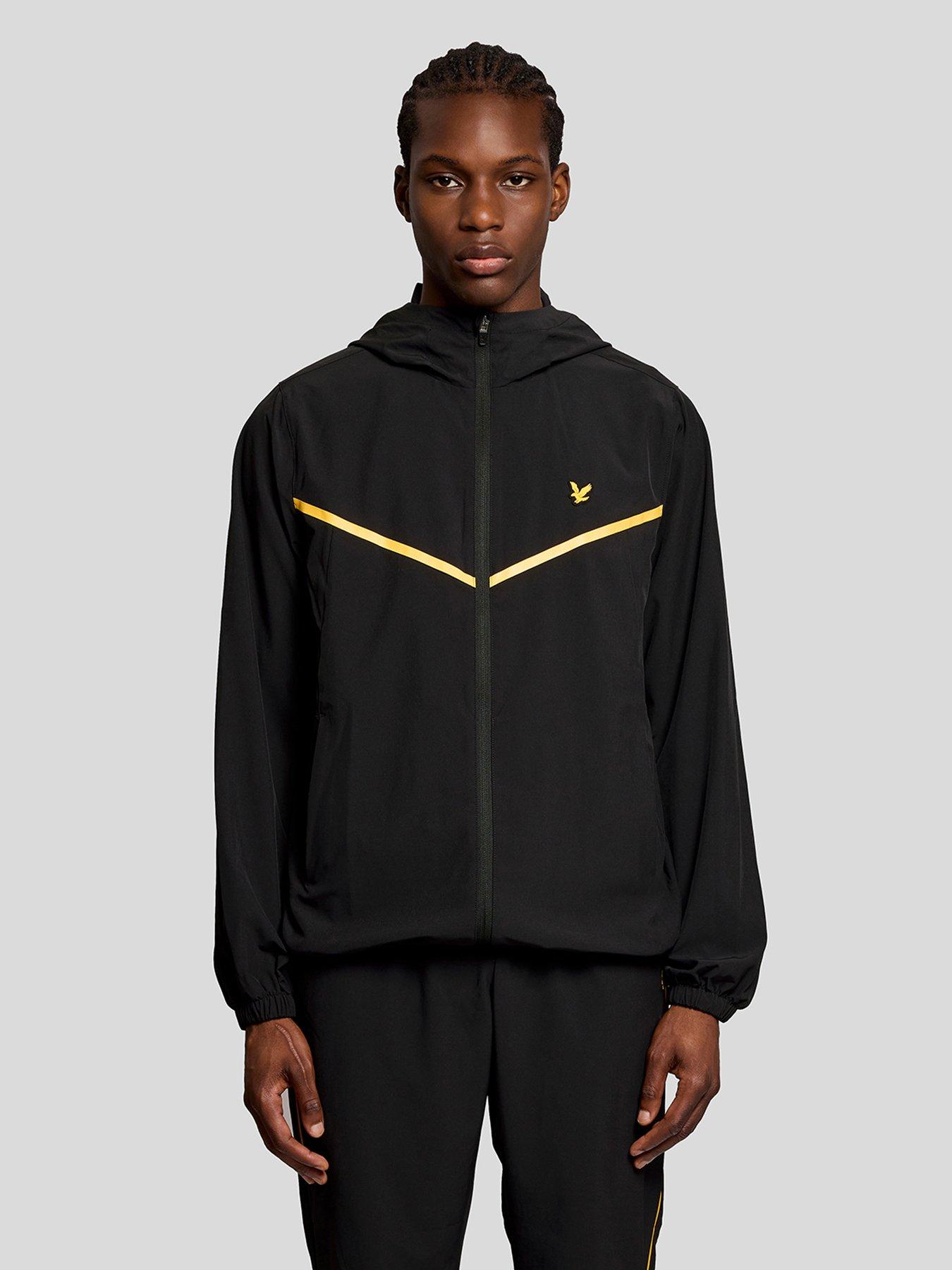 Lyle & Scott Sport Mens Striped Track Jacket - Black
