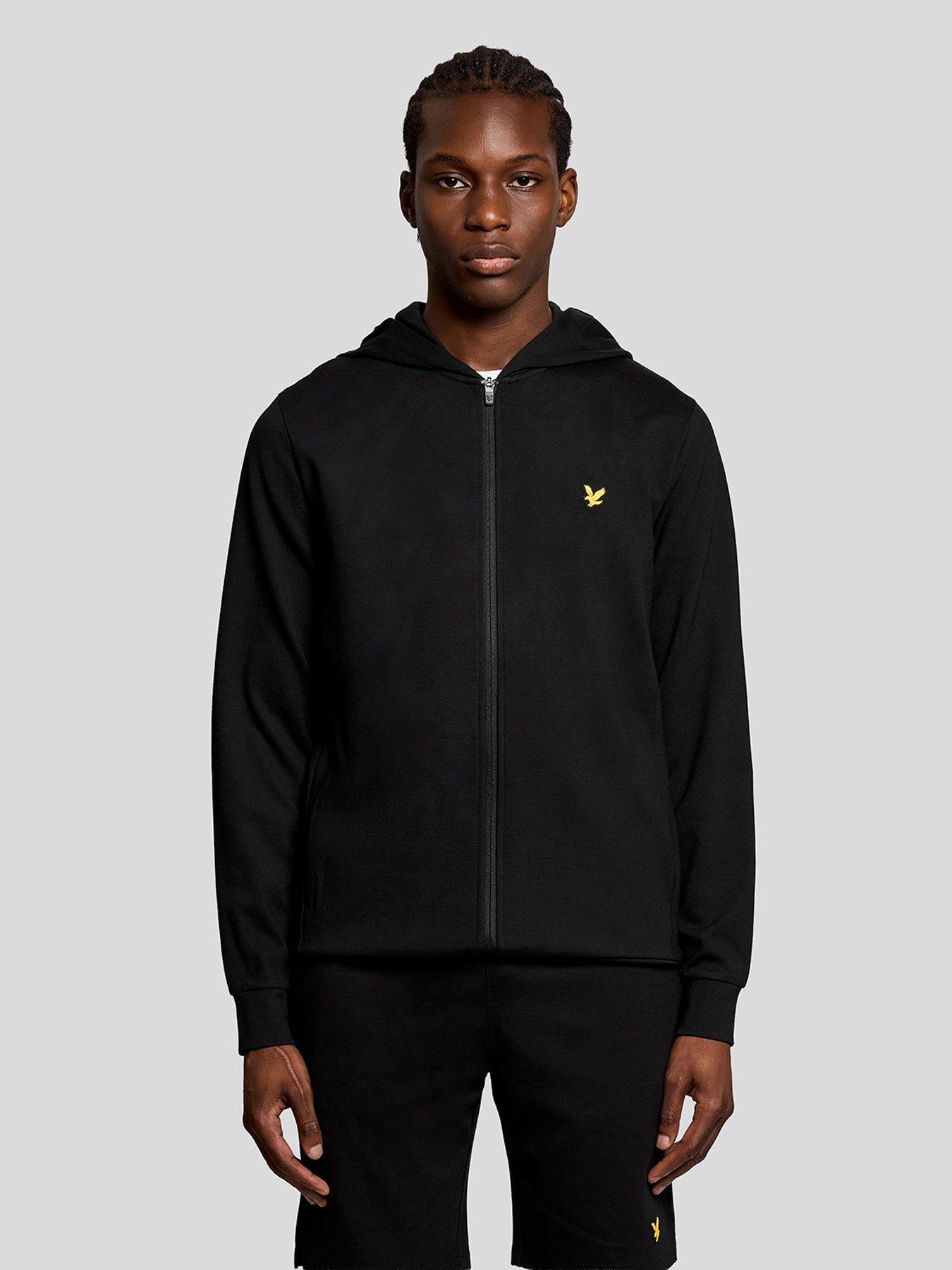 Lyle & Scott Sport Mens Fly Fleece Full-Zip Hoodie - Black
