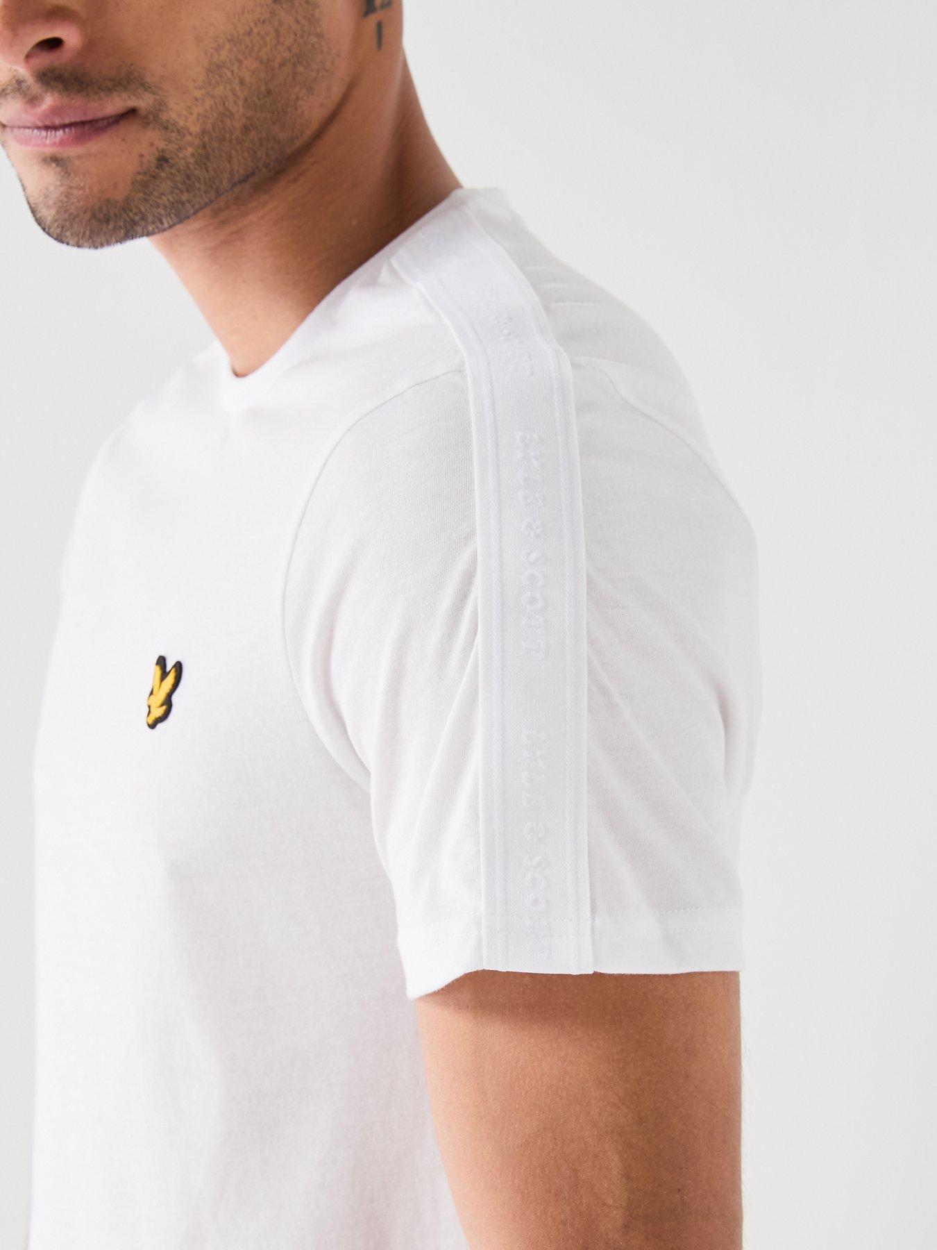 Image 4 of 5 of Lyle & Scott Sport Mens Embossed Tape T-Shirt - White