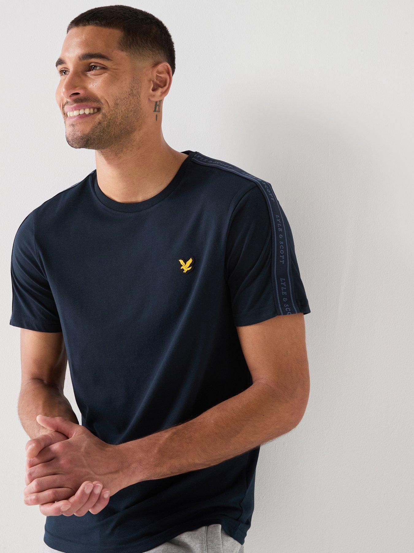 Lyle & Scott Sport Mens Embossed Tape T-Shirt - Navy