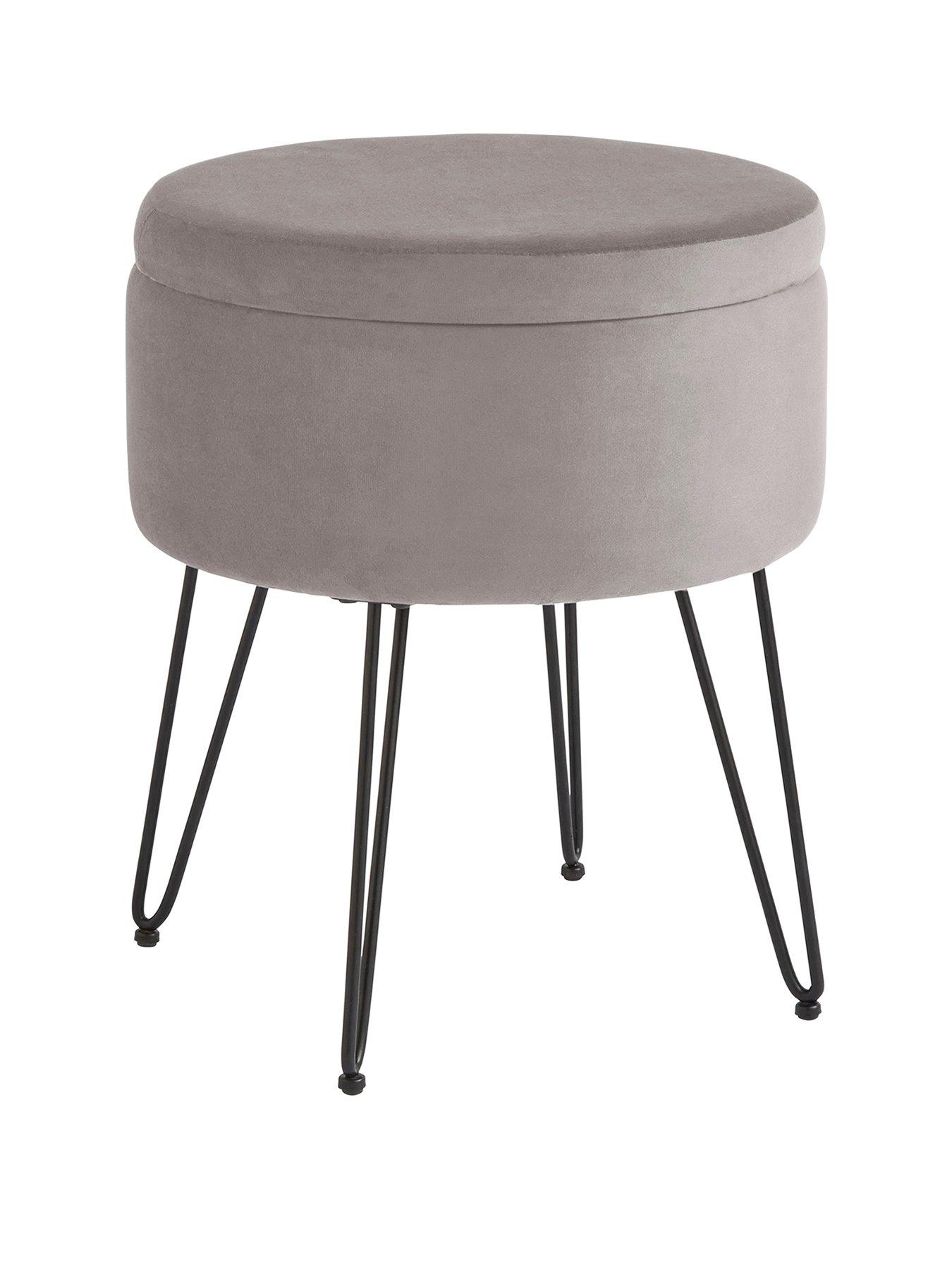 Image 2 of 7 of GFW Avery Velvet Storage Stool