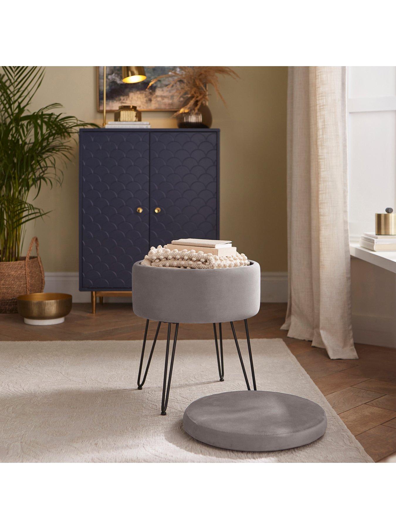 Image 4 of 7 of GFW Avery Velvet Storage Stool