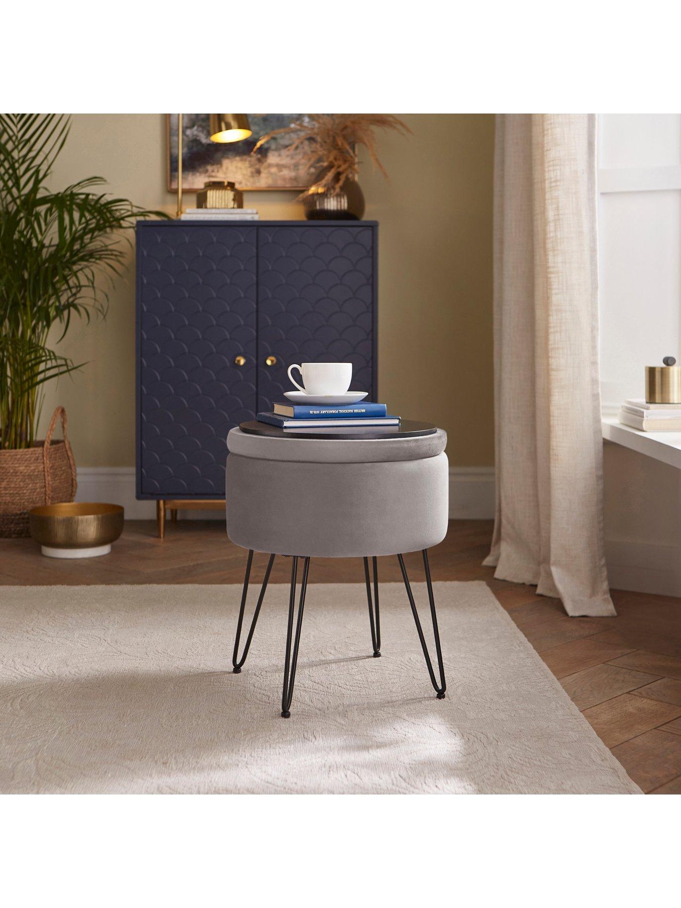 Image 5 of 7 of GFW Avery Velvet Storage Stool