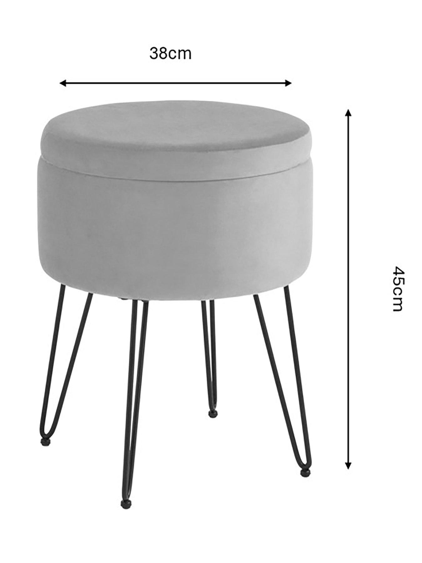 Image 7 of 7 of GFW Avery Velvet Storage Stool
