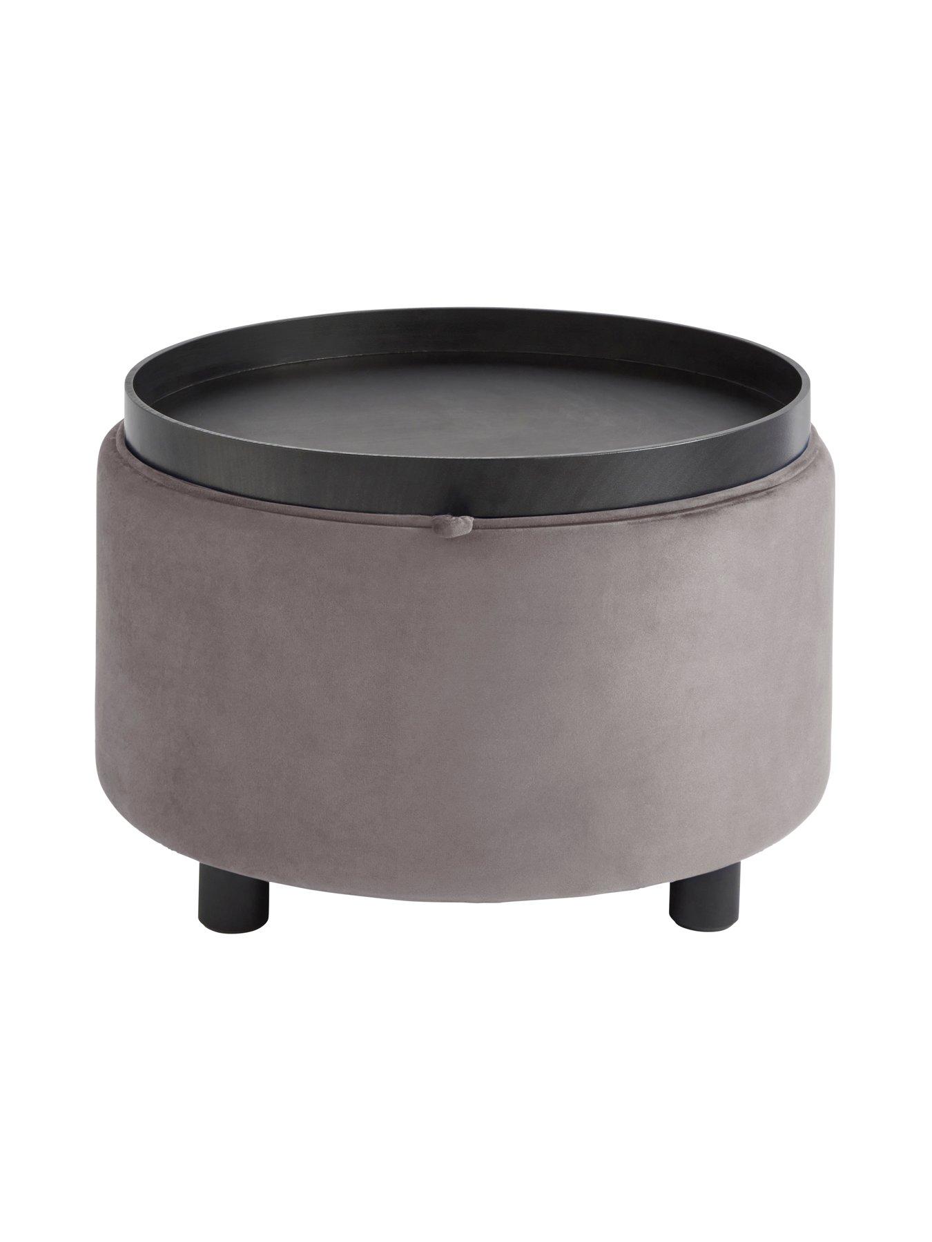 Image 6 of 7 of GFW Delilah Tray Table Storage Ottoman