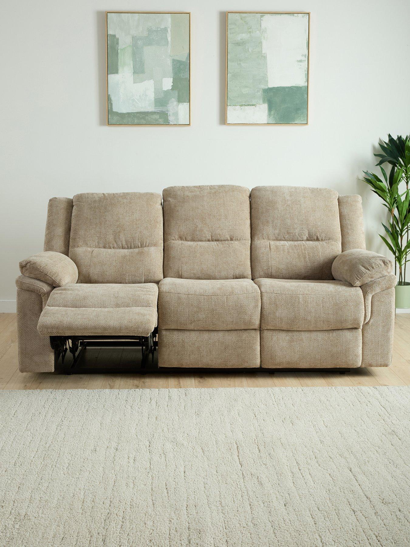 The Very Collection Albion 3 Seater Fabric Manual Recliner Sofa