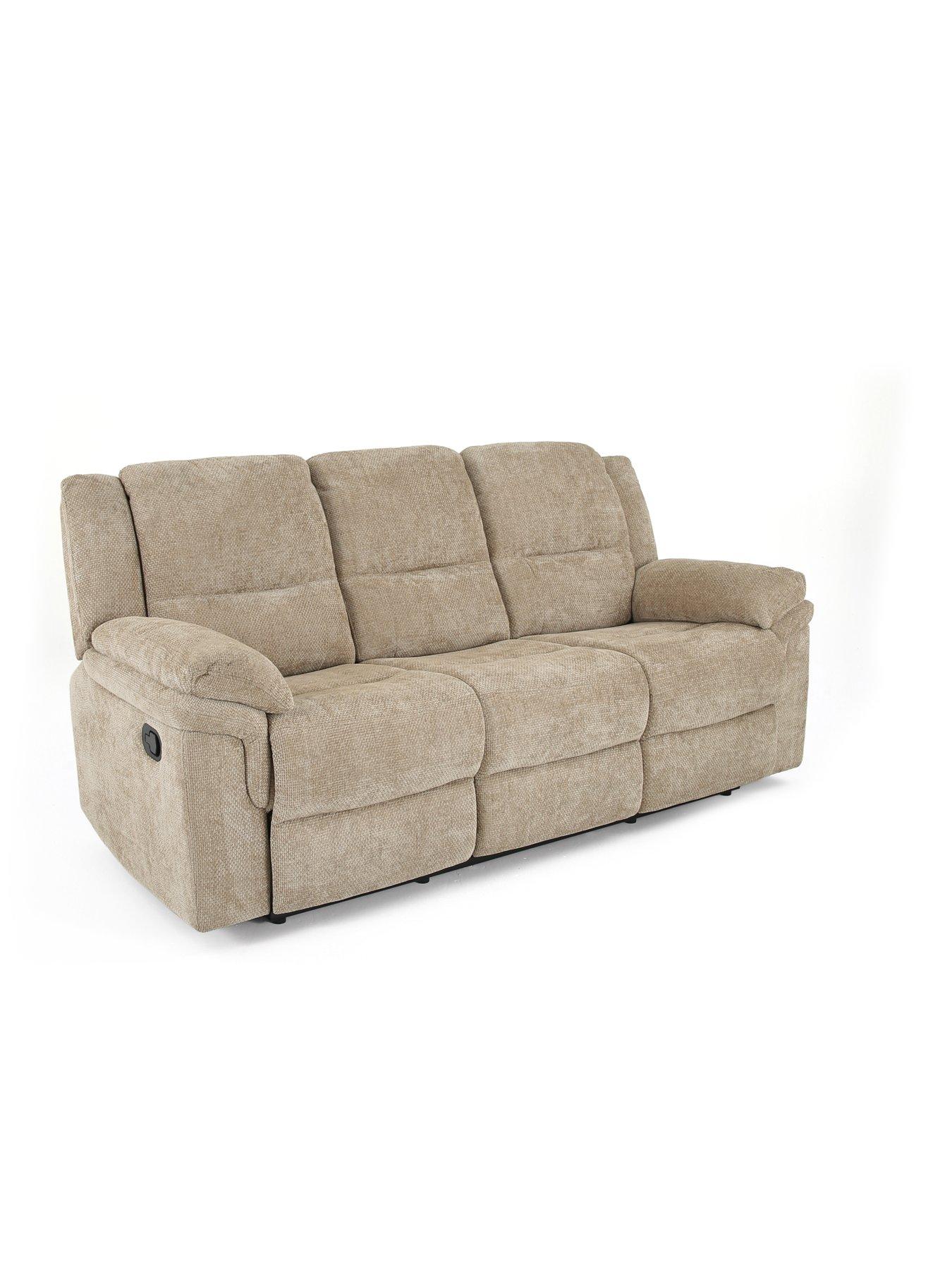 Image 4 of 7 of The Very Collection Albion Chunky Weave 3 Seater High Back Manual Recliner Sofa - FSC&reg; Certified