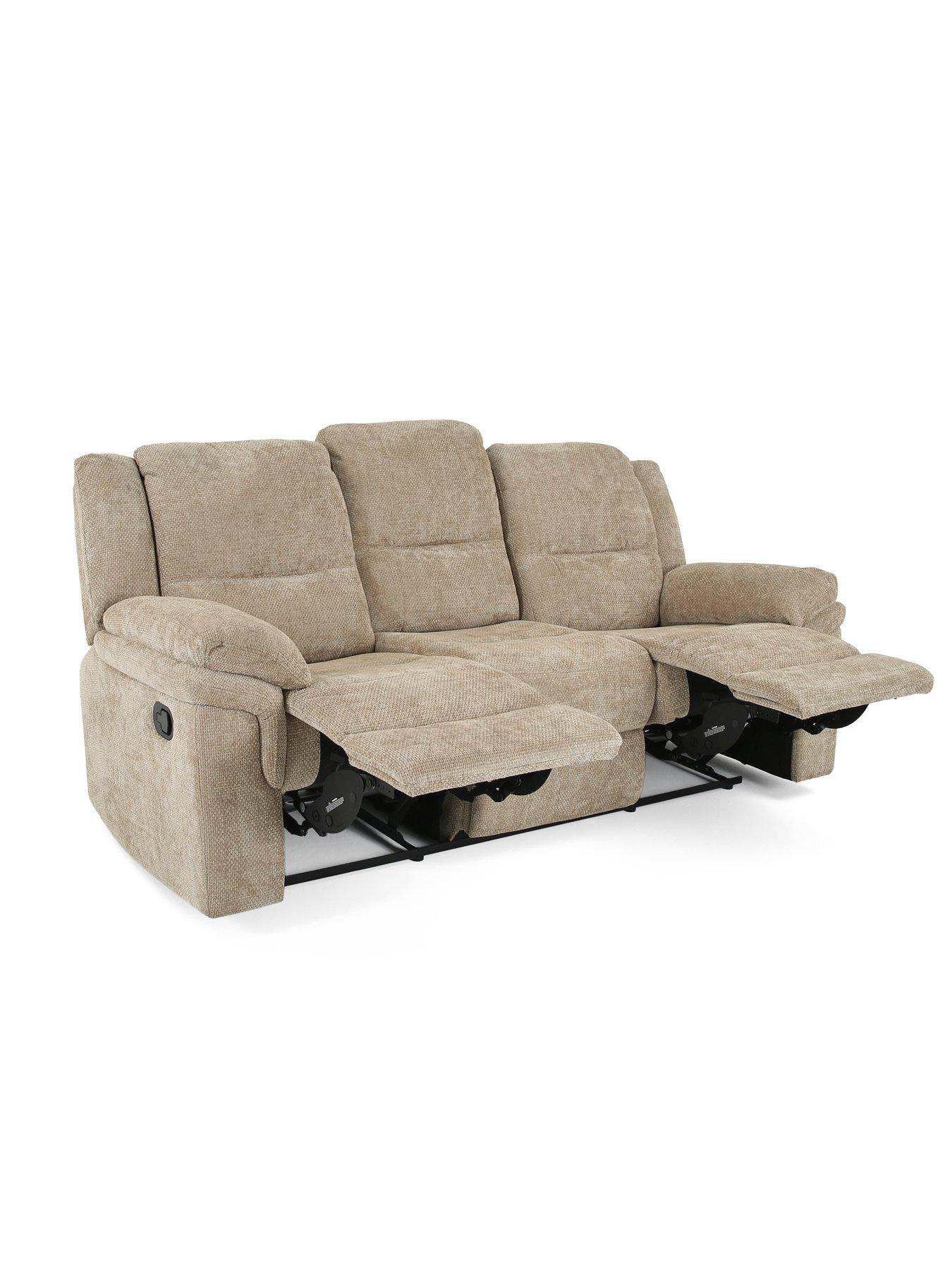 Image 5 of 7 of The Very Collection Albion Chunky Weave 3 Seater High Back Manual Recliner Sofa - FSC&reg; Certified
