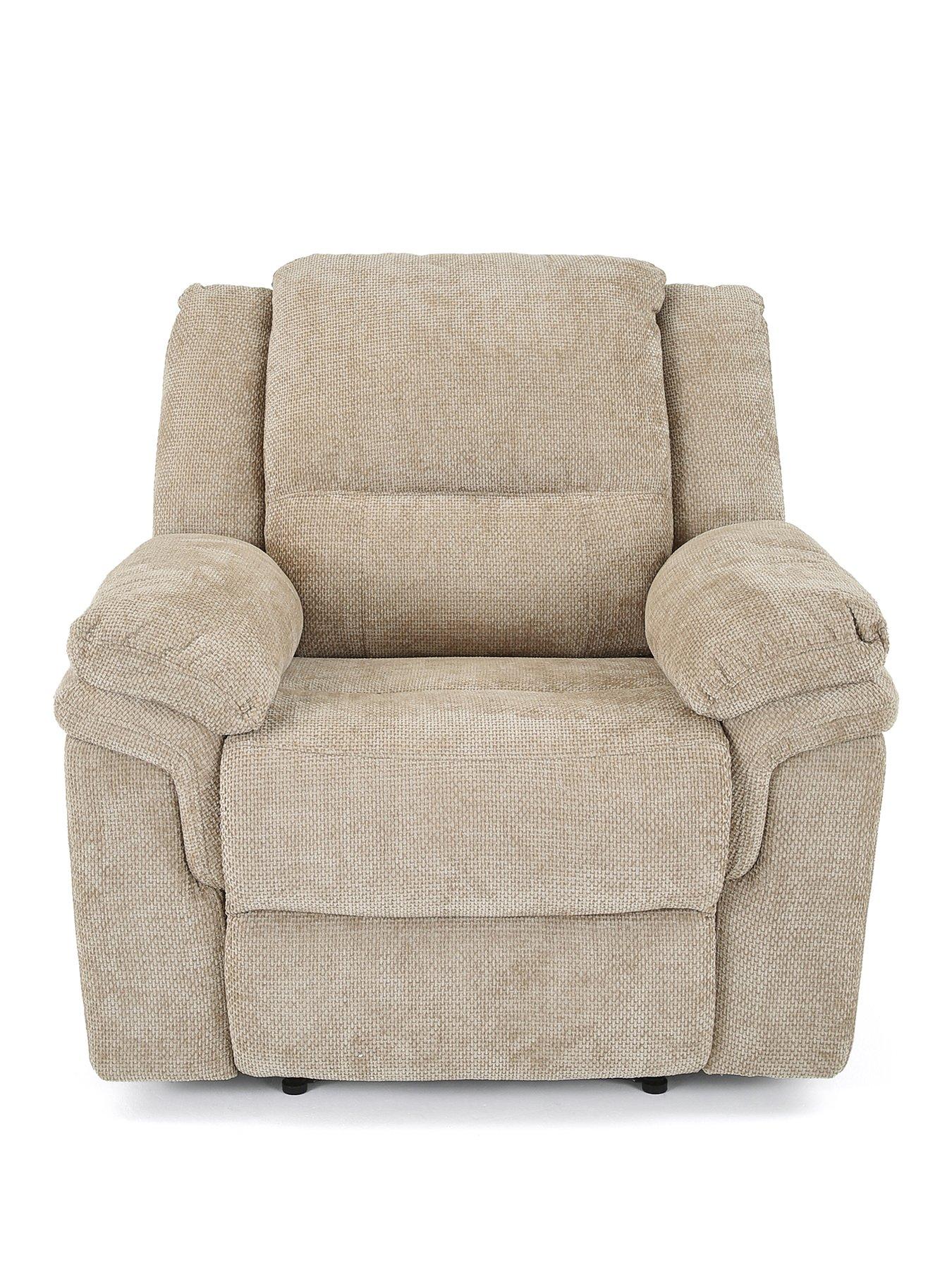 Image 2 of 7 of The Very Collection Albion Chunky Weave High Back Manual Recliner Armchair - FSC&reg; Certified