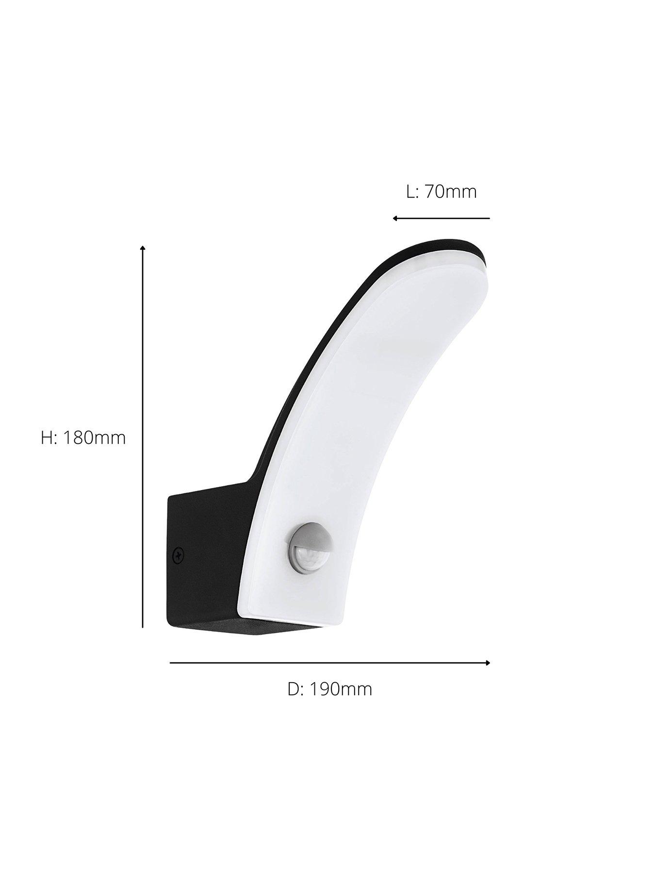 Image 4 of 5 of EGLO Fiumicino LED Aluminium/Plastic Outdoor Wall Light With Sensor