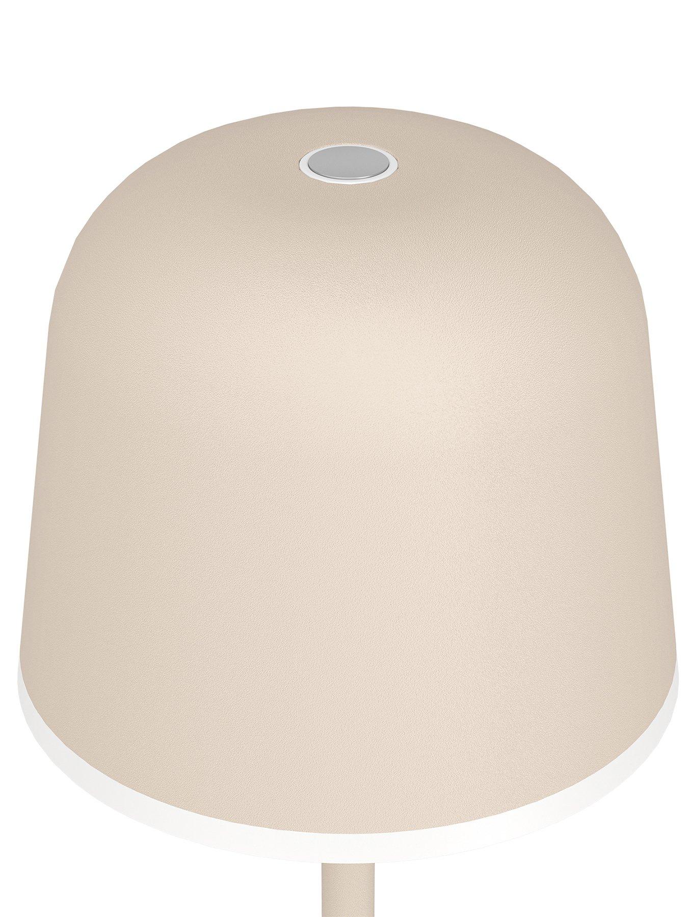 Image 4 of 5 of EGLO Mannera Steel Sandy & White Touch Dimmer Table Lamp