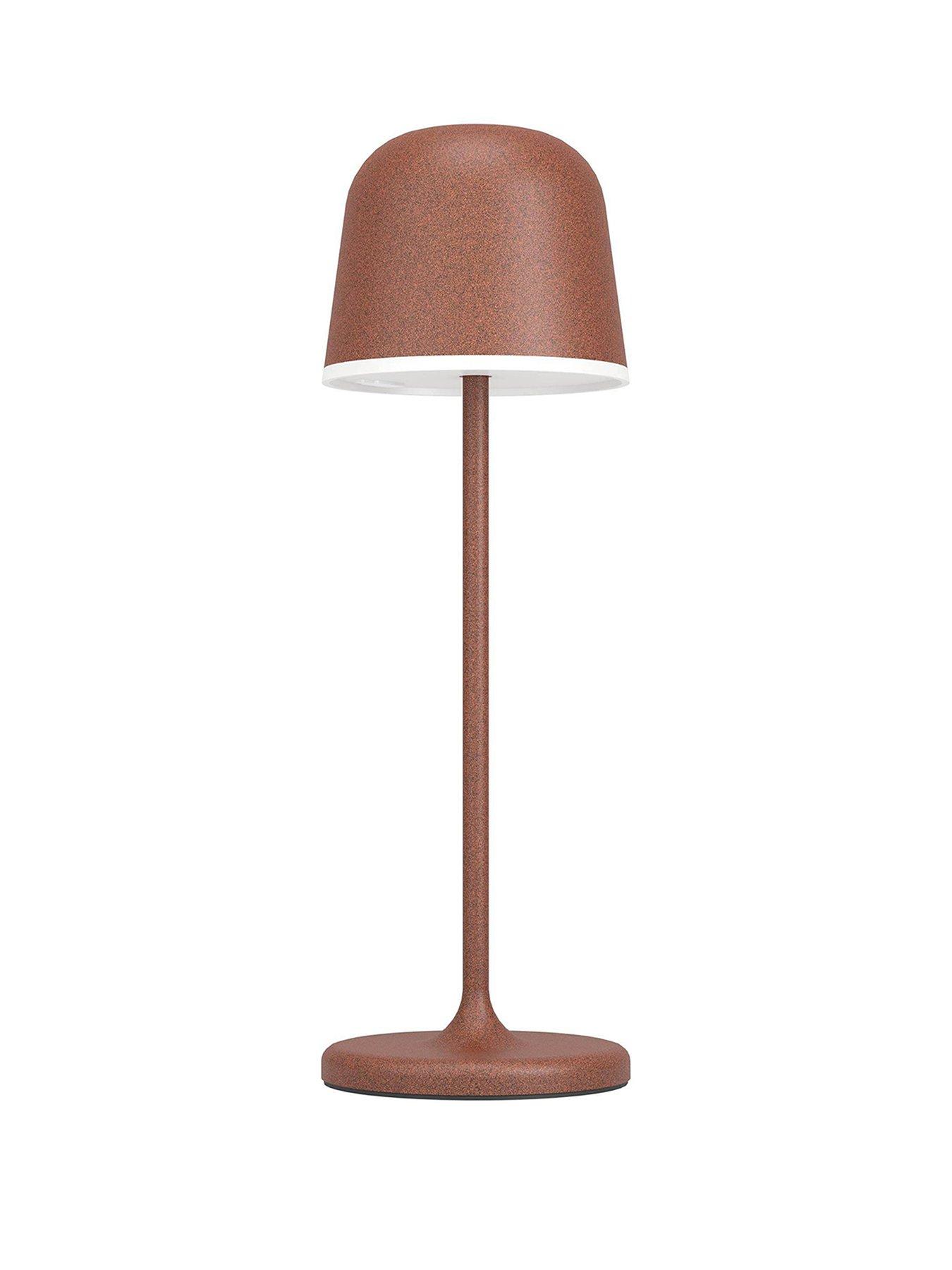 Image 2 of 6 of Eglo Mannera Steel Auburn &amp; White Touch Dimmer Table Lamp
