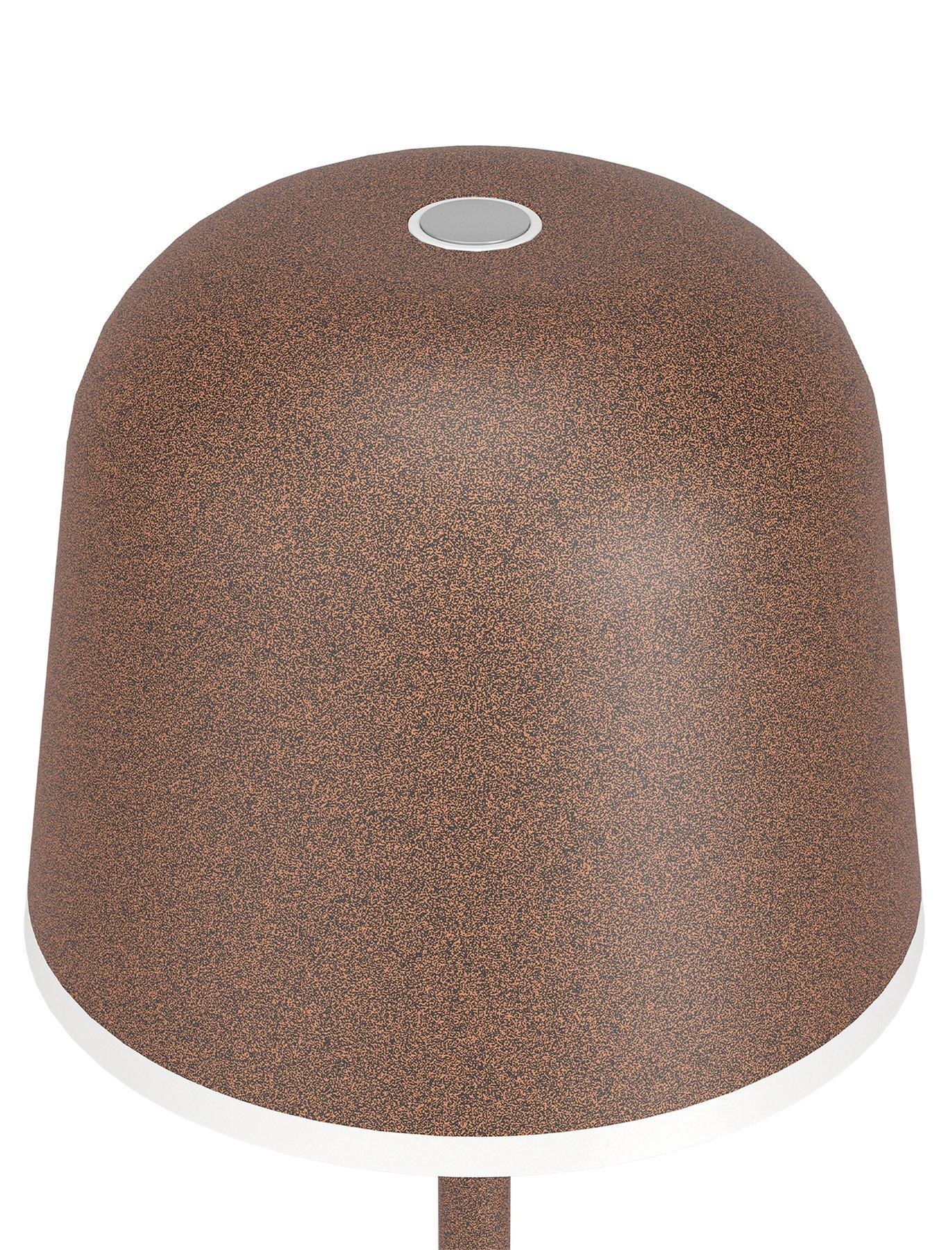 Image 4 of 6 of Eglo Mannera Steel Auburn &amp; White Touch Dimmer Table Lamp