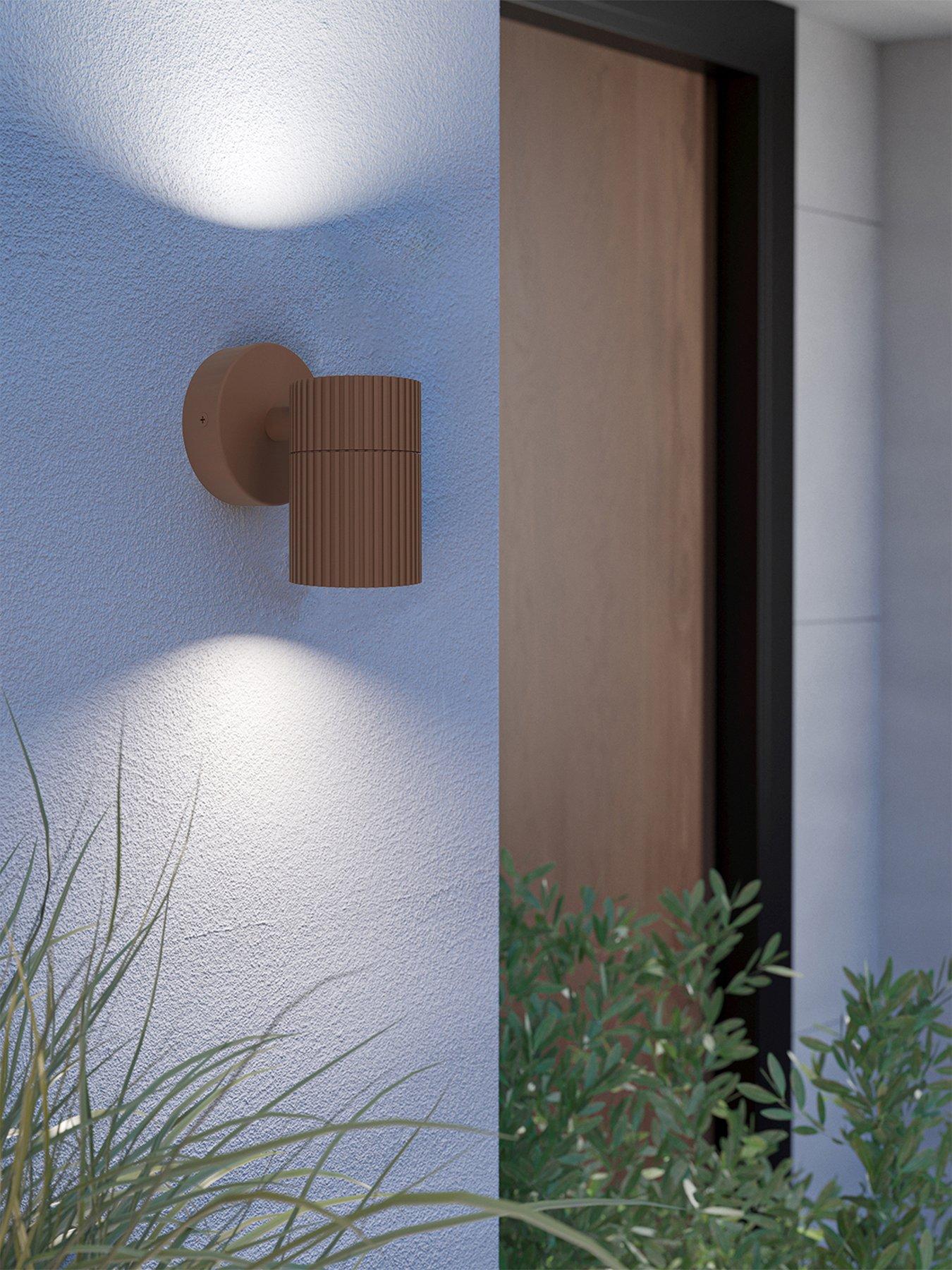 undefined EGLO Tomelloso Modern Outdoor Wall Light Rust-Coloured