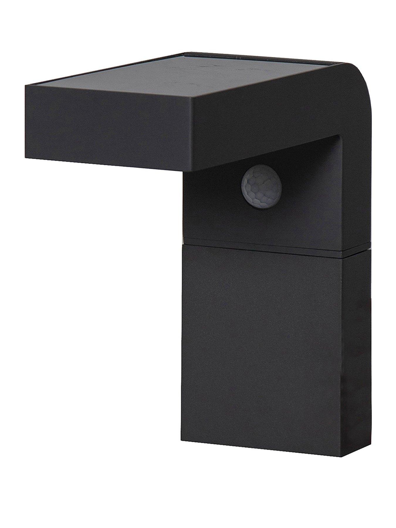  image of eglo-baracconi-led-solar-black-aluminium-wall-light