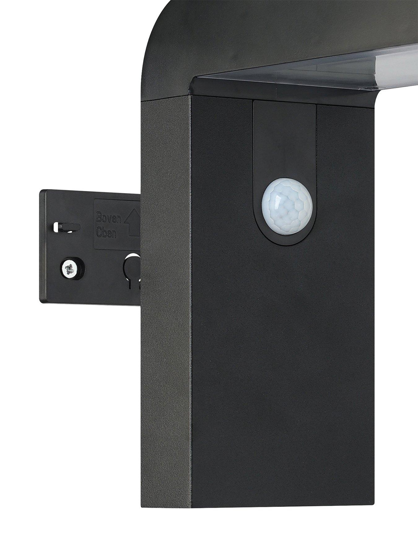  image of eglo-baracconi-led-solar-black-aluminium-wall-light
