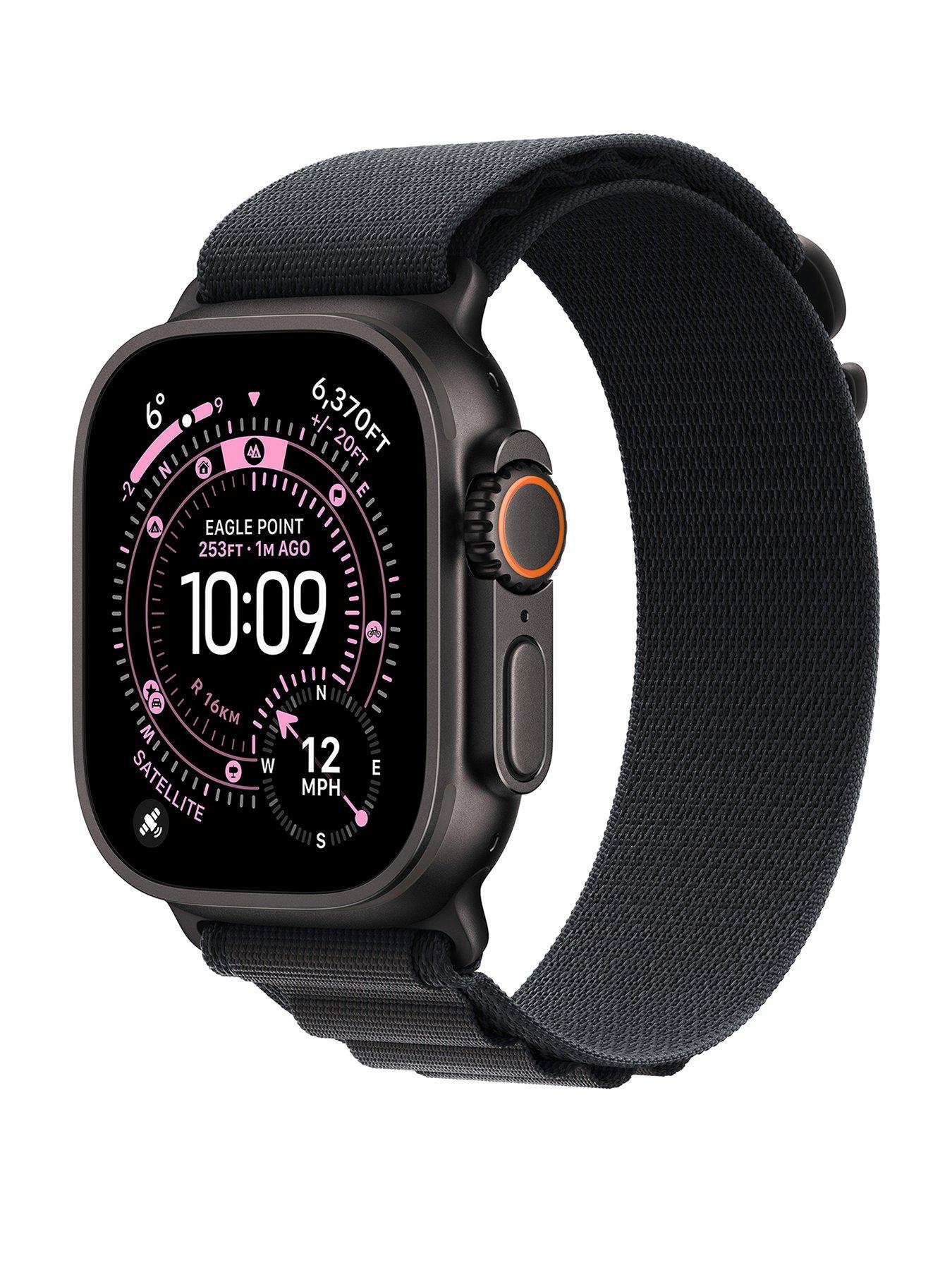 undefined Watch Ultra 3 (GPS + Cellular, 2025) 49mm Black Titanium Case with Black Alpine Loop - Large