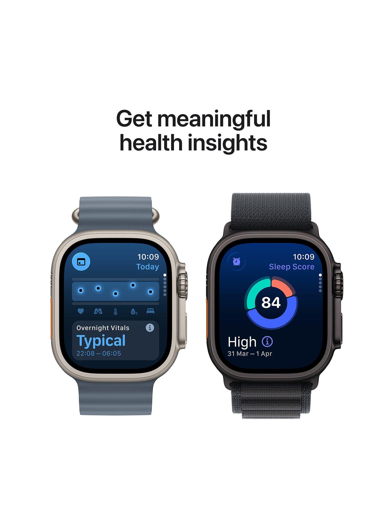 Image 7 of 7 of Apple Watch Ultra 3 (GPS + Cellular, 2025) 49mm&nbsp;Black Titanium Case with Black/Charcoal Trail Loop - M/L