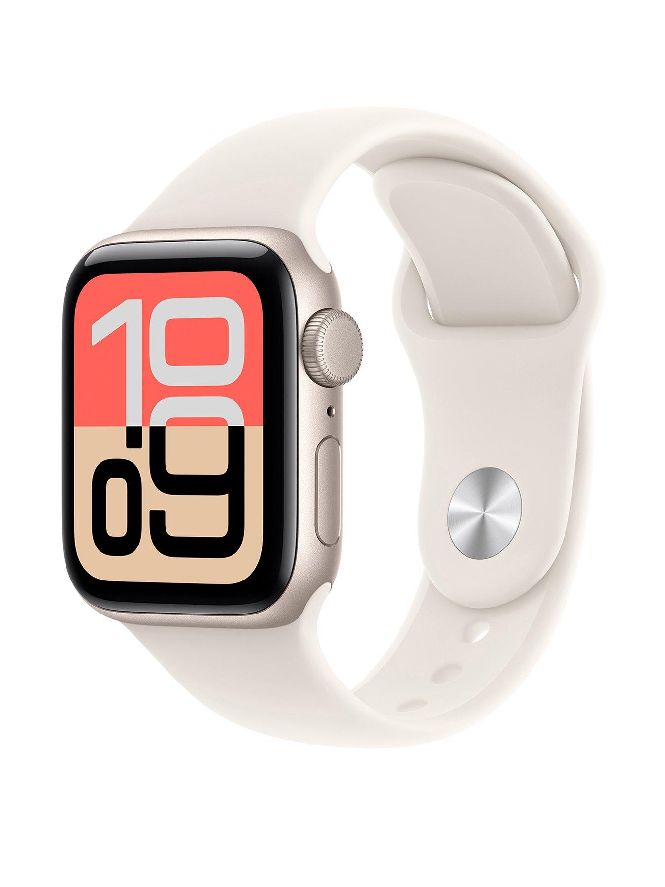 front image of apple-watch-se-3nbspgps-2025-40mmnbspstarlight-aluminium-case-with-starlight-sport-band-sm