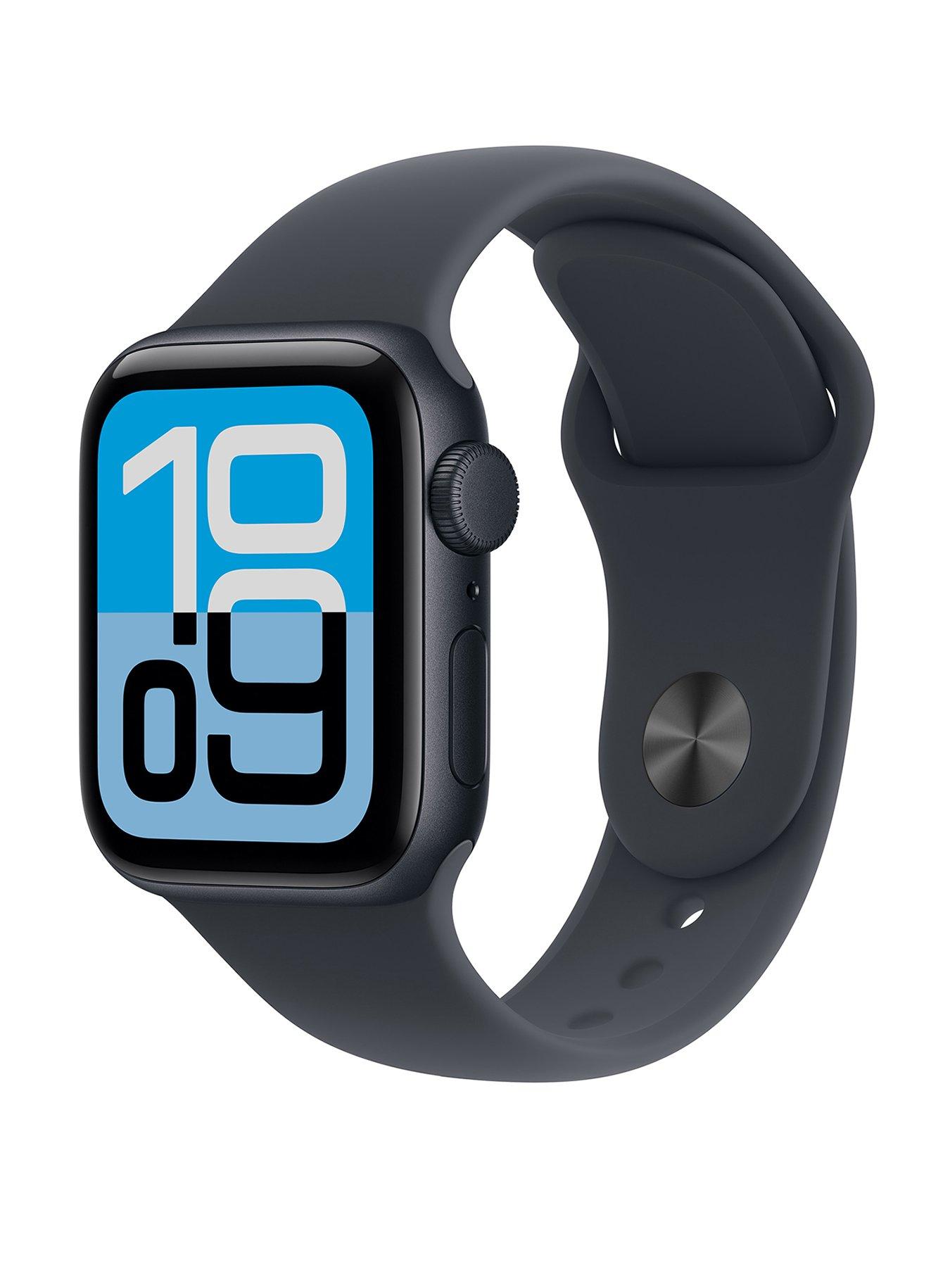 Image 1 of 7 of Apple Watch SE 3 (GPS, 2025) 40mm&nbsp;Midnight Aluminium Case with Midnight Sport Band - S/M