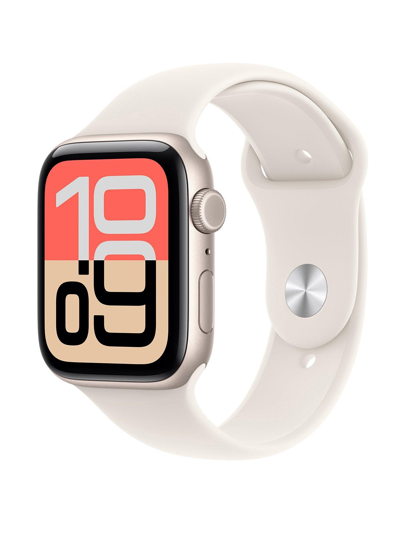 undefined Watch SE 3 (GPS + Cellular, 2025) 44mm Starlight Aluminium Case with Starlight Sport Band - S/M