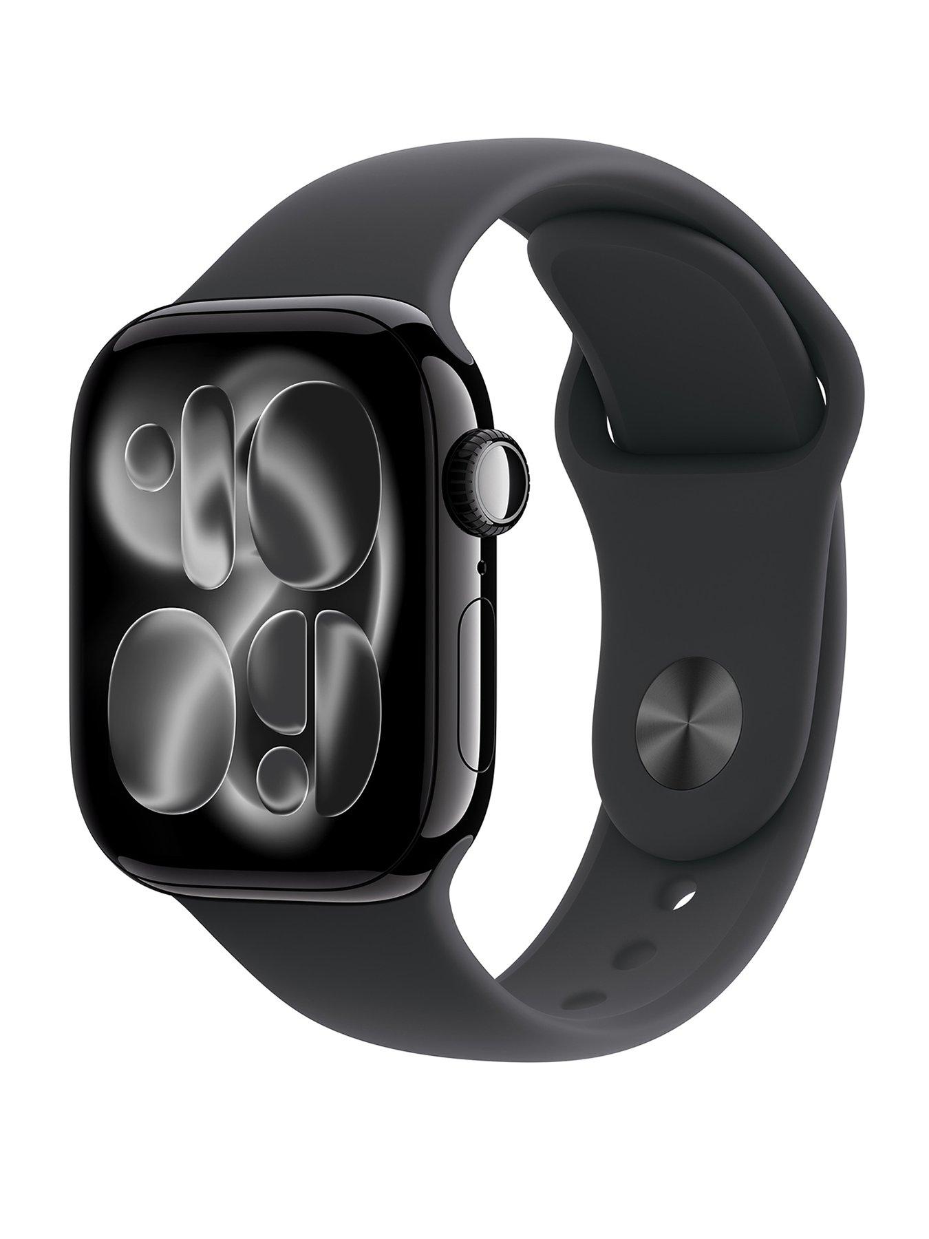 front image of apple-watch-series-11-gpsnbsp42mmnbspjet-black-aluminium-case-with-black-sport-band-ml